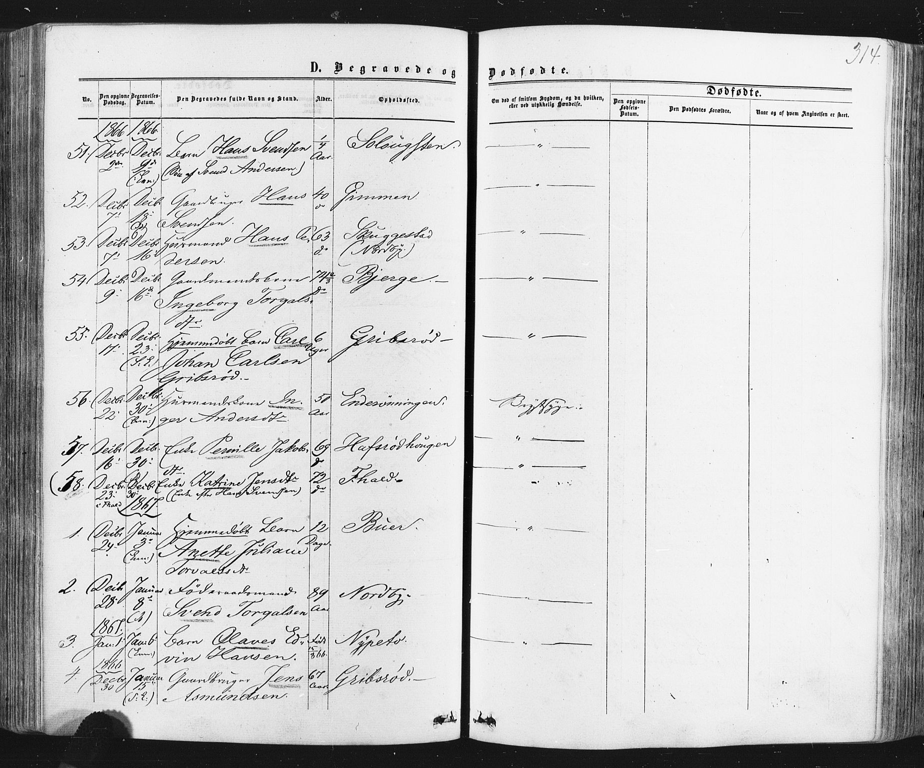 Idd prestekontor Kirkebøker, AV/SAO-A-10911/F/Fc/L0005: Parish register (official) no. III 5, 1861-1877, p. 314