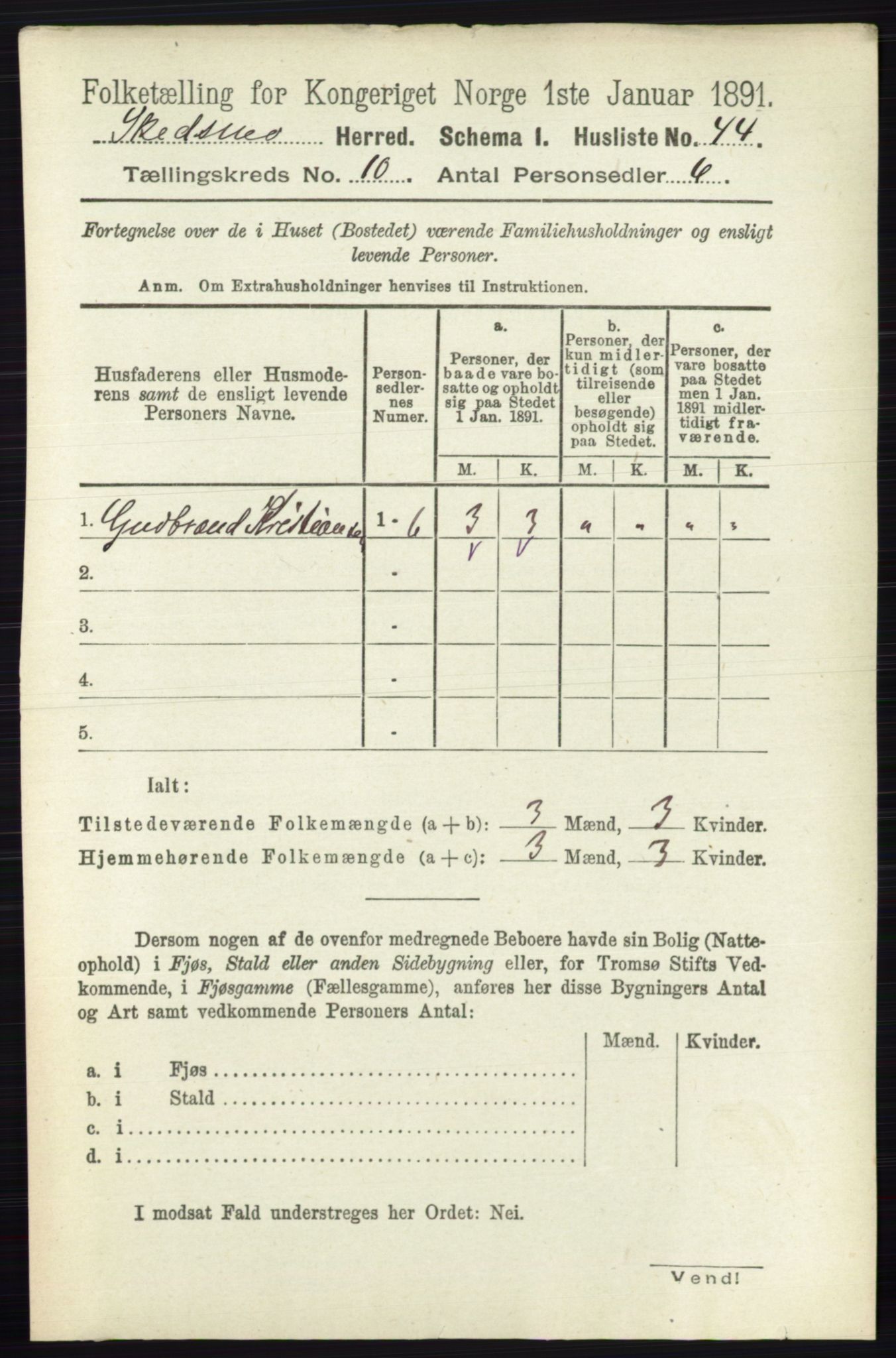 RA, 1891 census for 0231 Skedsmo, 1891, p. 5778