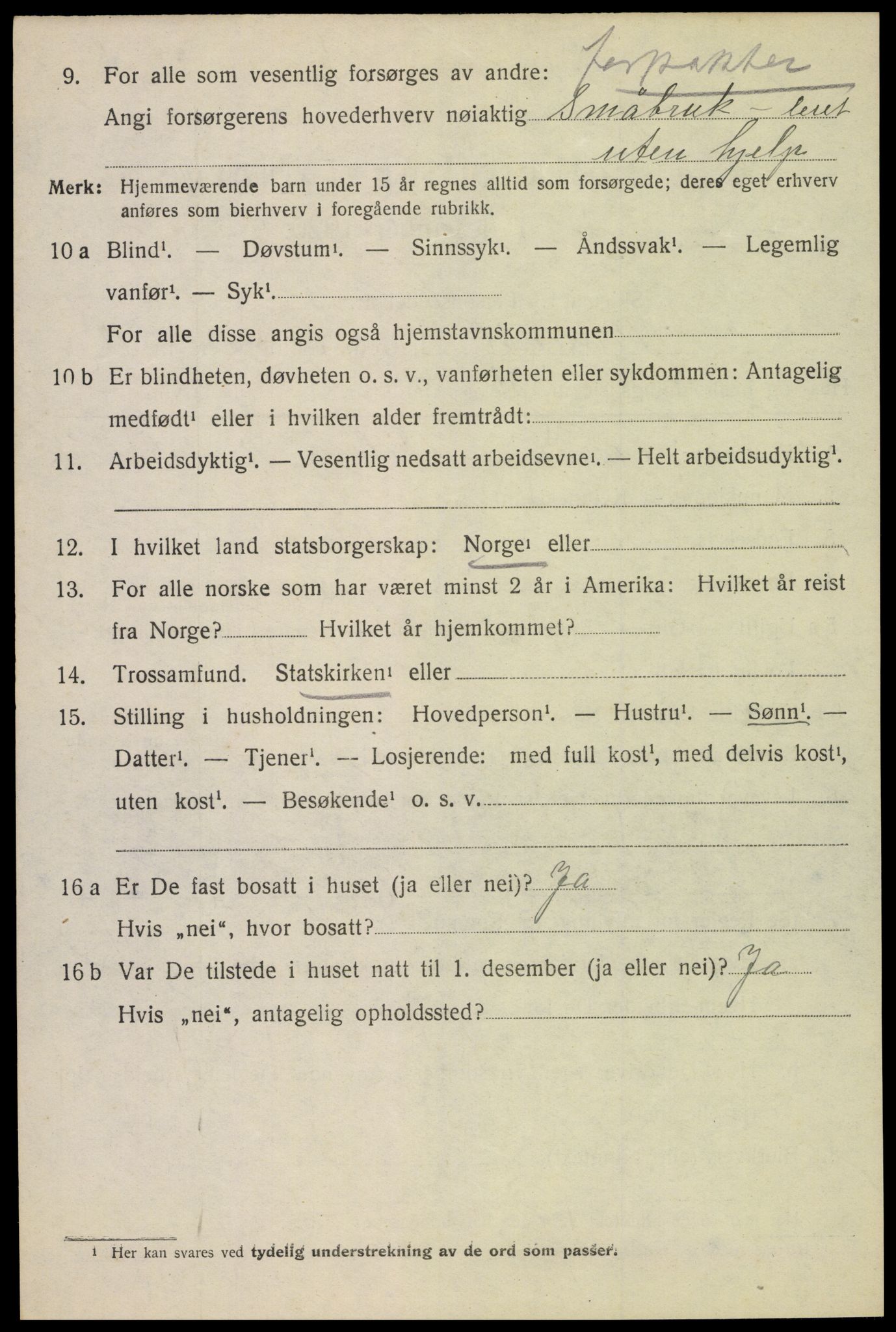 SAH, 1920 census for Romedal, 1920, p. 12946