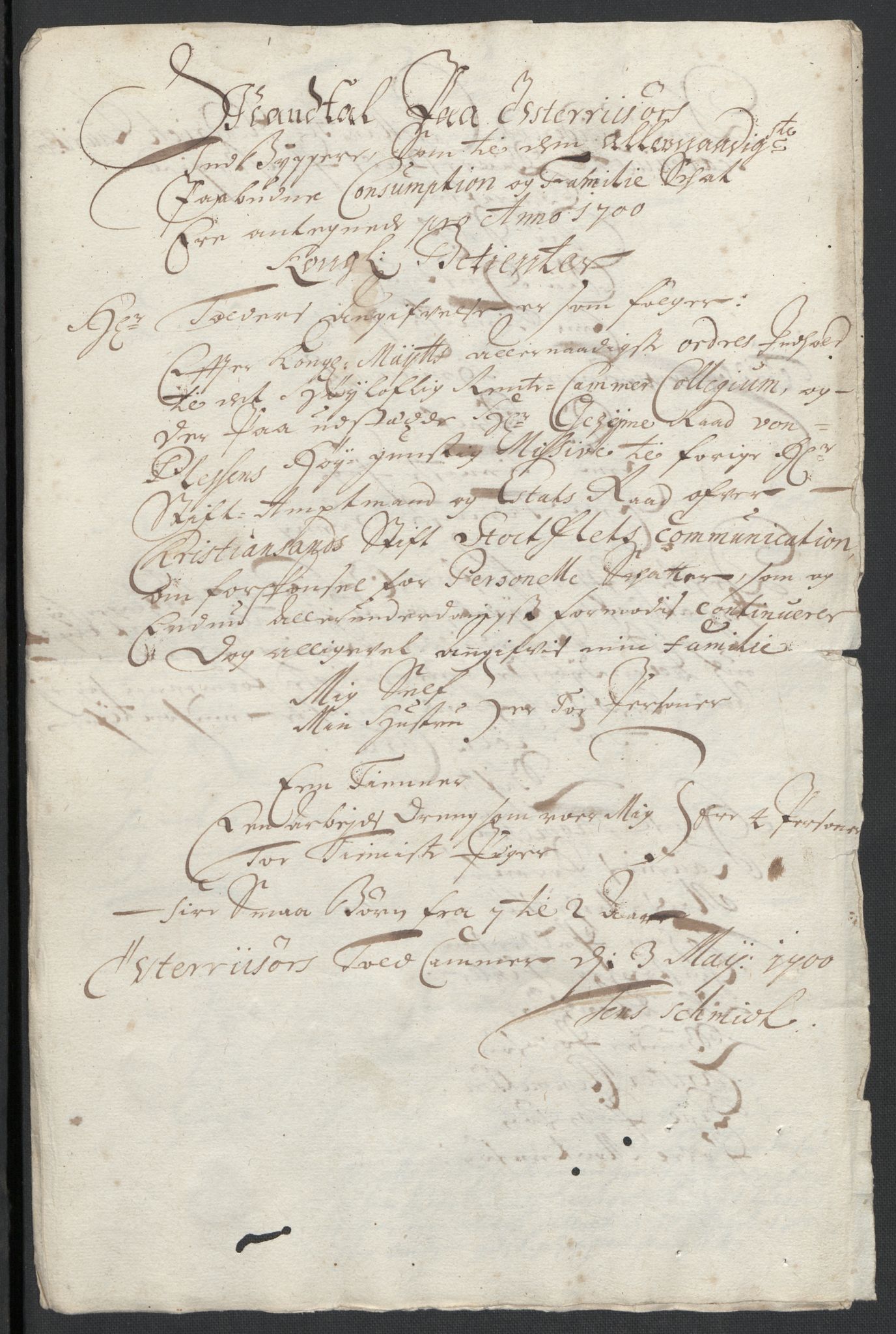 Rentekammeret inntil 1814, Reviderte regnskaper, Fogderegnskap, AV/RA-EA-4092/R39/L2315: Fogderegnskap Nedenes, 1700-1701, p. 70