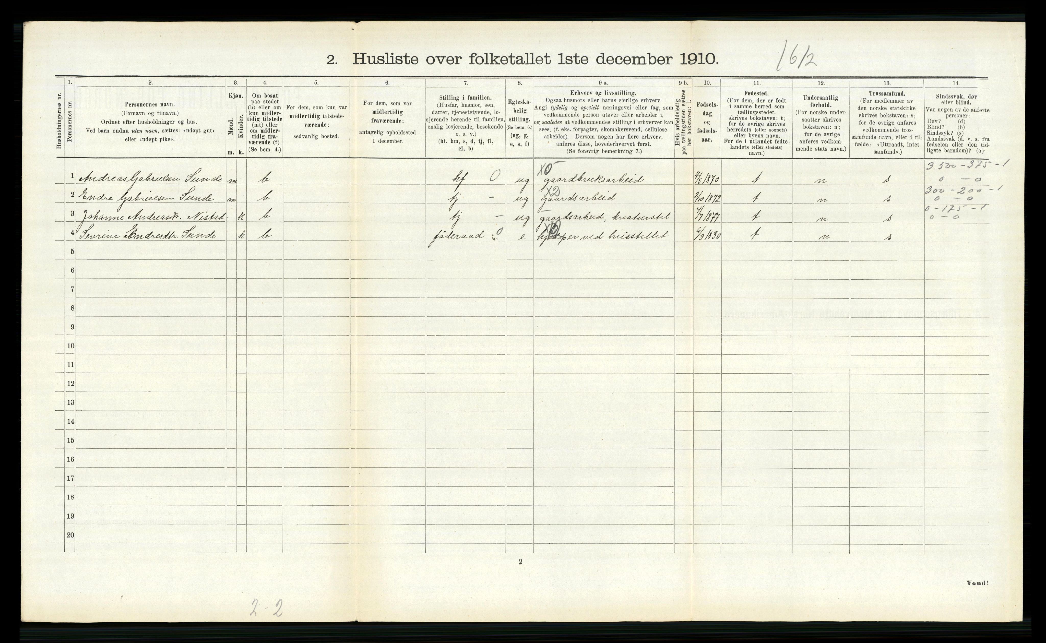 RA, 1910 census for Ytre Holmedal, 1910, p. 641