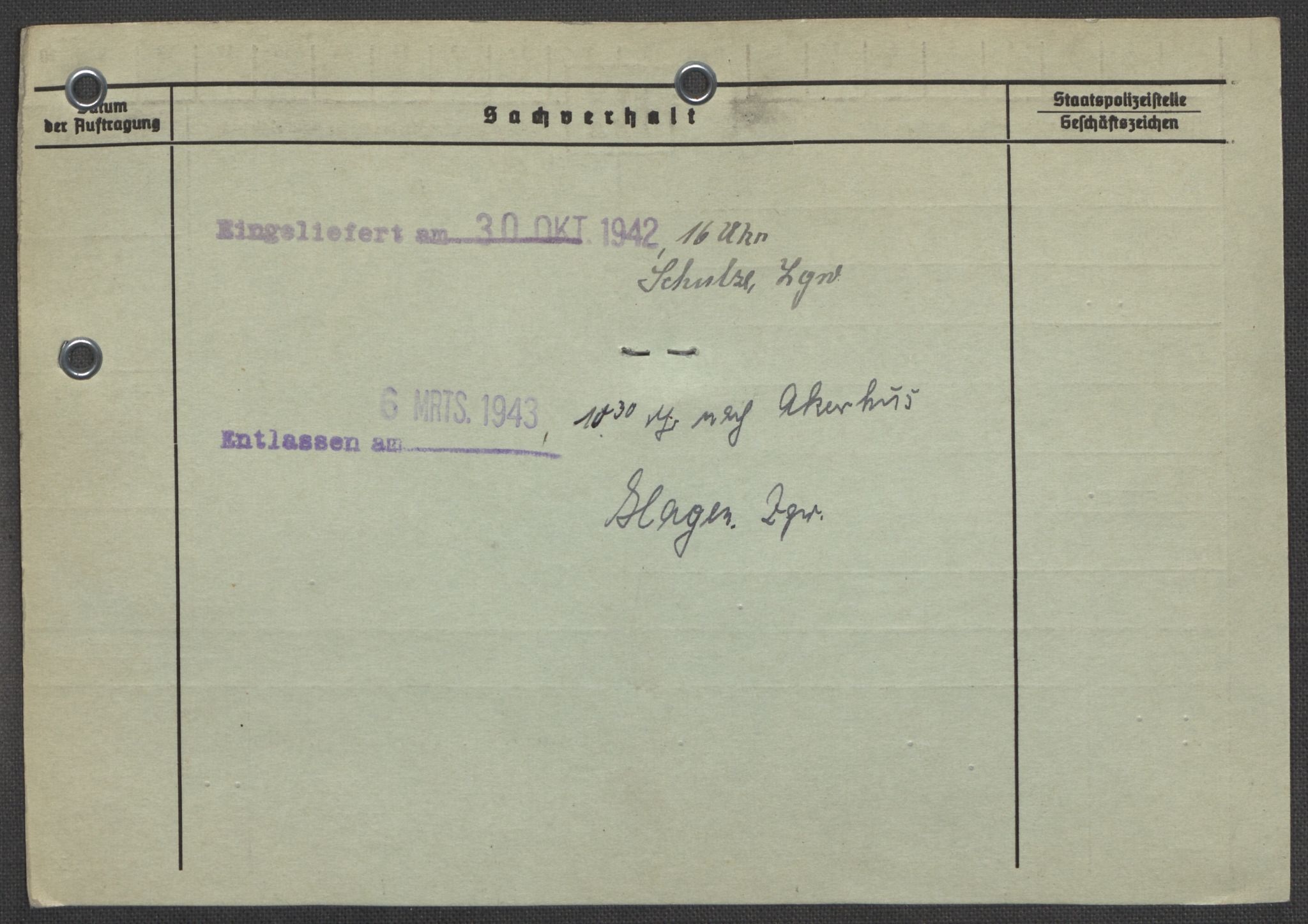 Befehlshaber der Sicherheitspolizei und des SD, RA/RAFA-5969/E/Ea/Eaa/L0010: Register over norske fanger i Møllergata 19: Sø-Å, 1940-1945, p. 1147