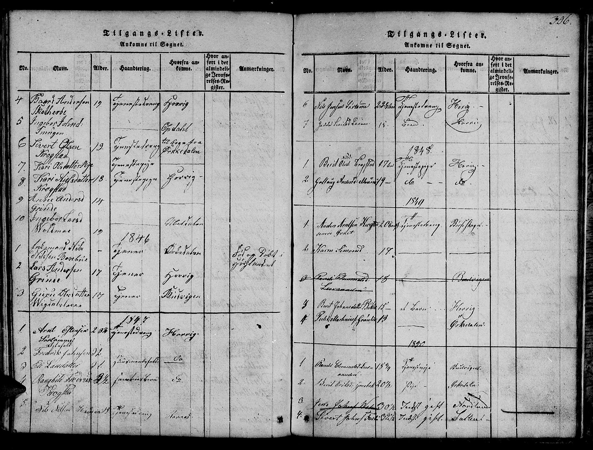 Ministerialprotokoller, klokkerbøker og fødselsregistre - Sør-Trøndelag, SAT/A-1456/694/L1130: Parish register (copy) no. 694C02, 1816-1857, p. 306