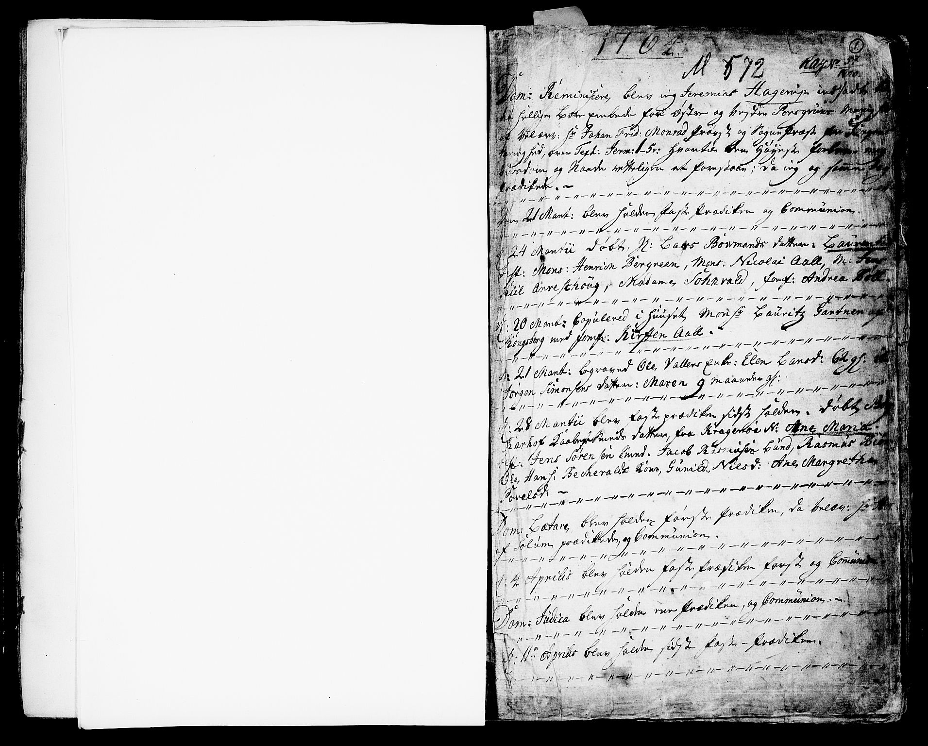 Porsgrunn kirkebøker , SAKO/A-104/F/Fa/L0002: Parish register (official) no. 2, 1764-1814, p. 0-1