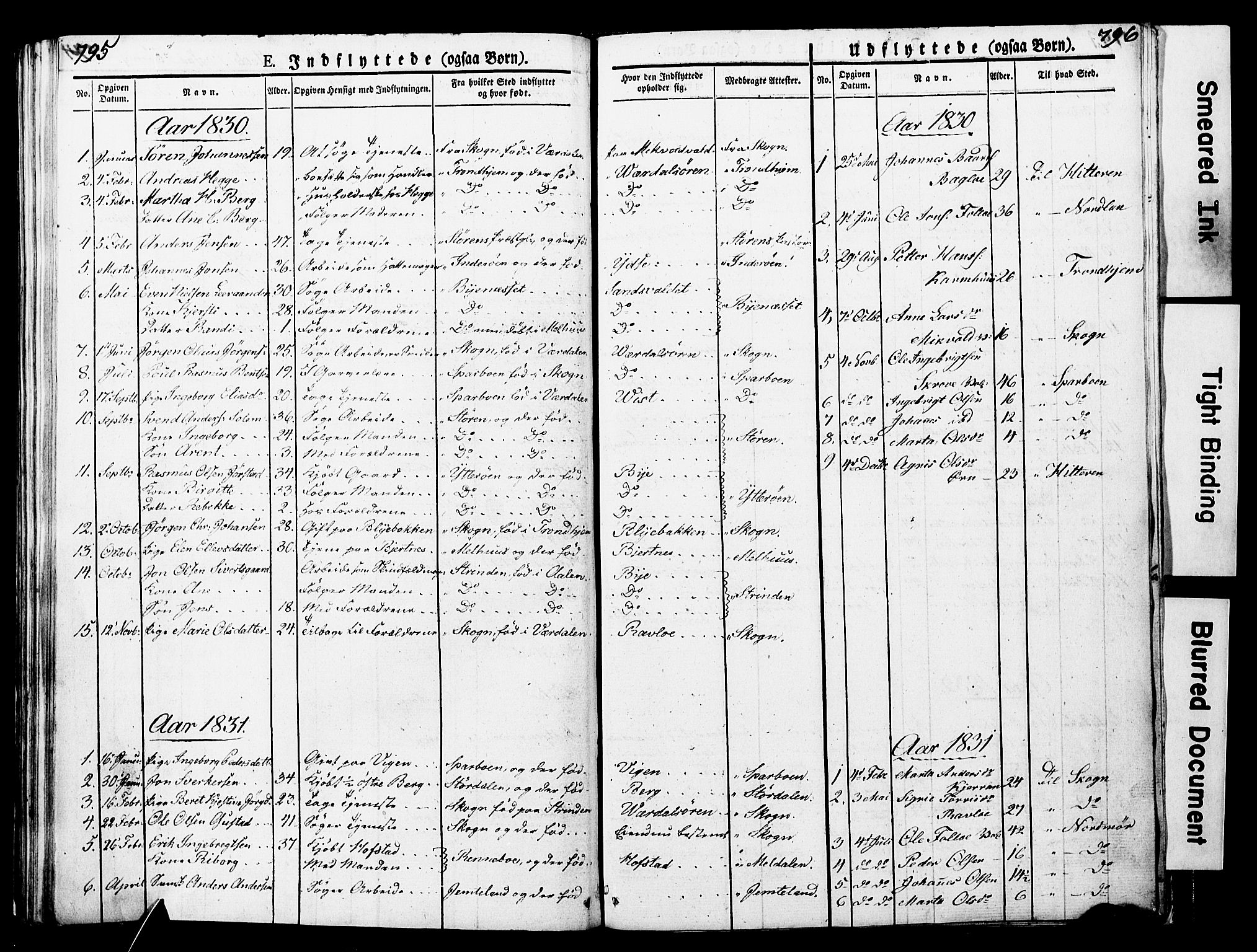 Ministerialprotokoller, klokkerbøker og fødselsregistre - Nord-Trøndelag, SAT/A-1458/723/L0243: Parish register (official) no. 723A12, 1822-1851, p. 795-796