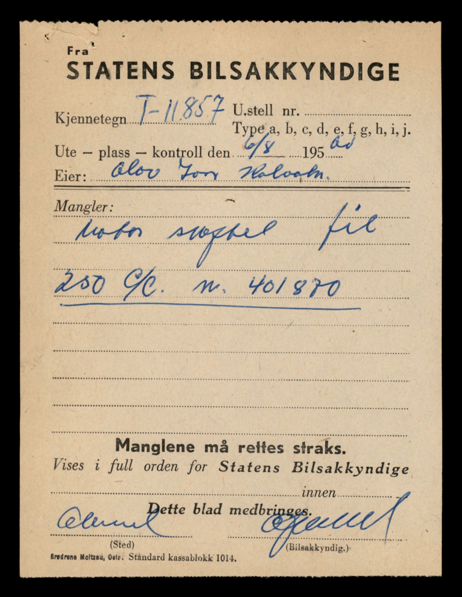 Møre og Romsdal vegkontor - Ålesund trafikkstasjon, AV/SAT-A-4099/F/Fe/L0031: Registreringskort for kjøretøy T 11800 - T 11996, 1927-1998, p. 1031