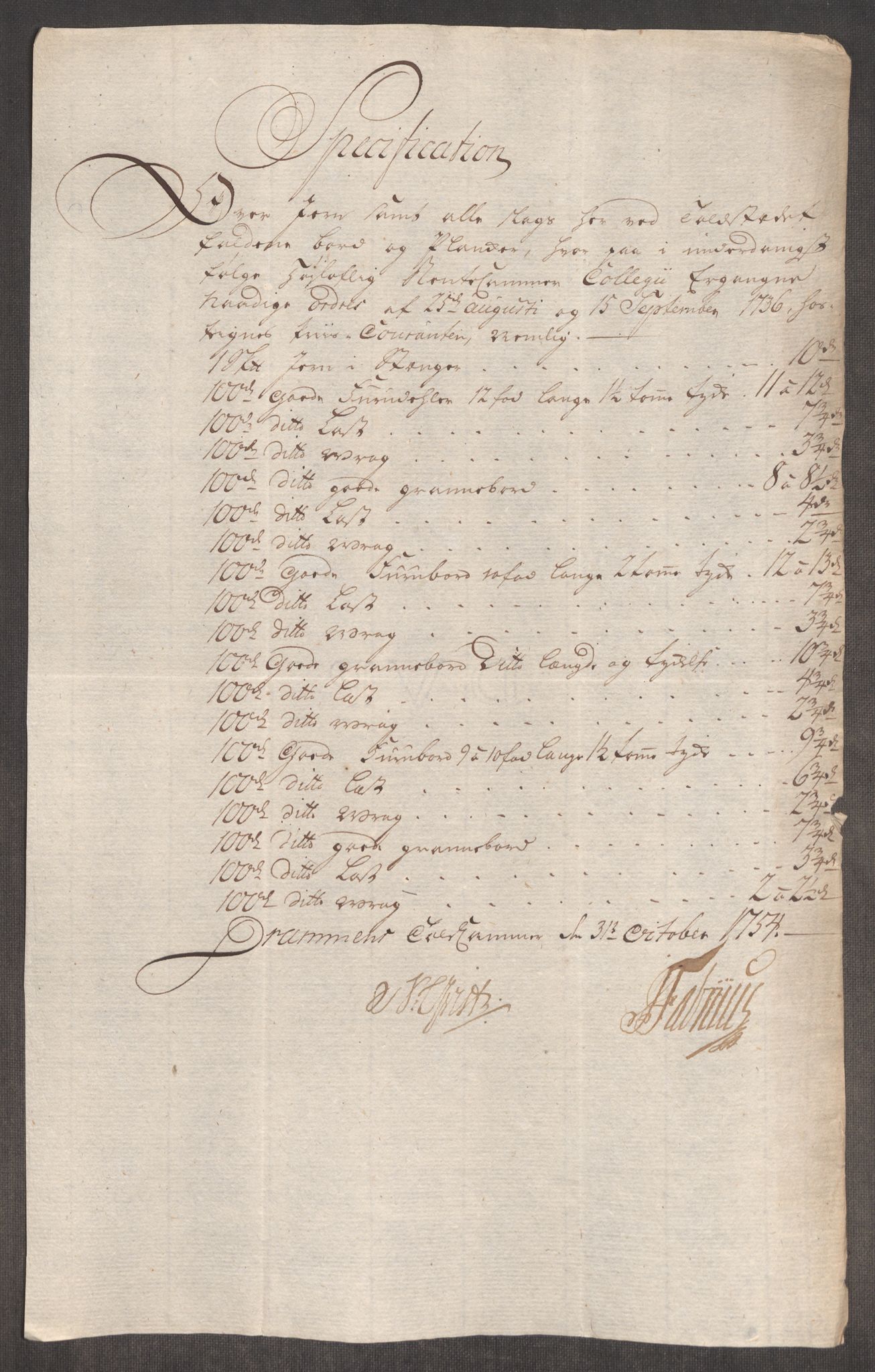 Rentekammeret inntil 1814, Realistisk ordnet avdeling, AV/RA-EA-4070/Oe/L0005: [Ø1]: Priskuranter, 1753-1757, p. 233