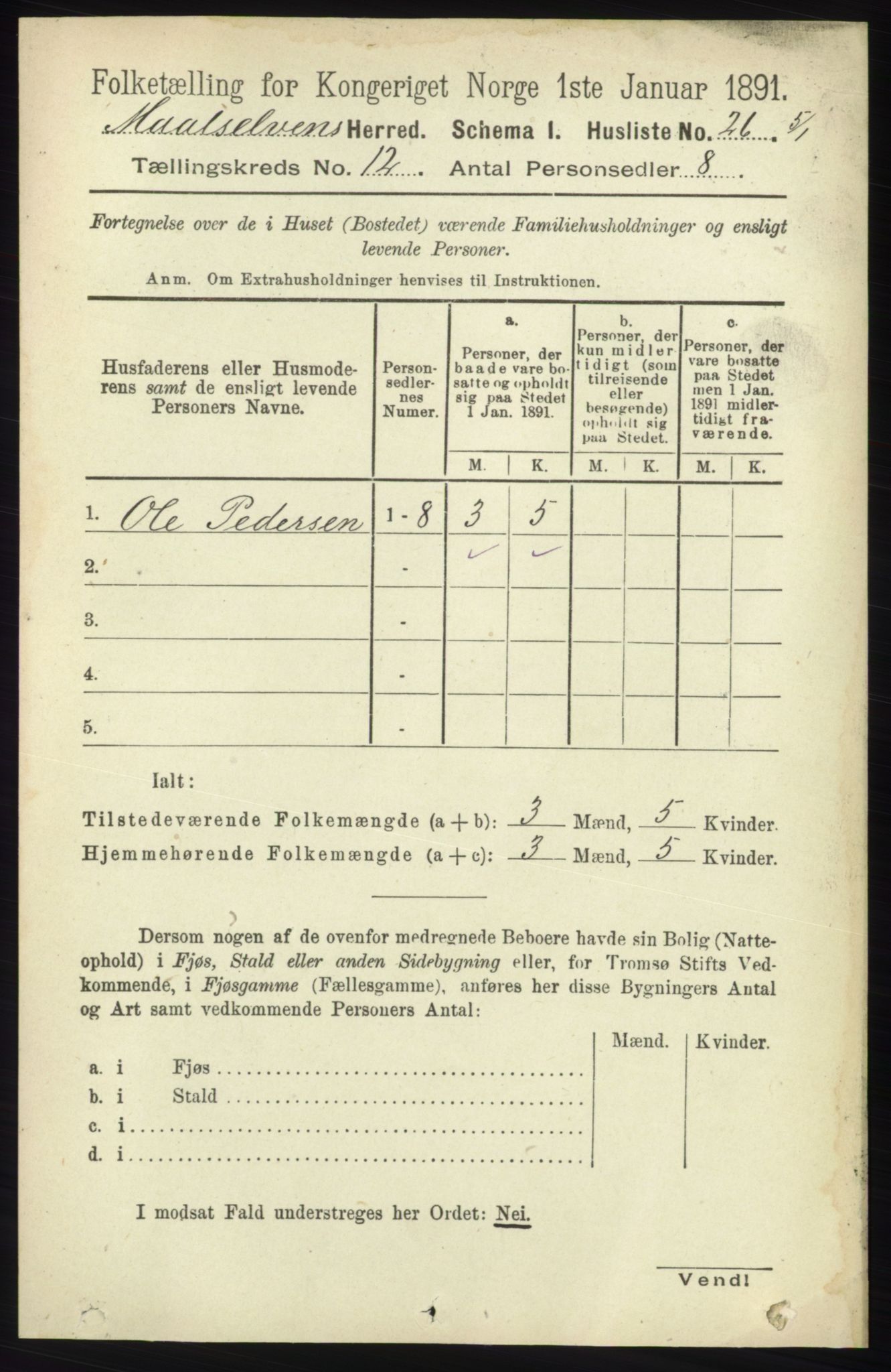 RA, 1891 census for 1924 Målselv, 1891, p. 3786