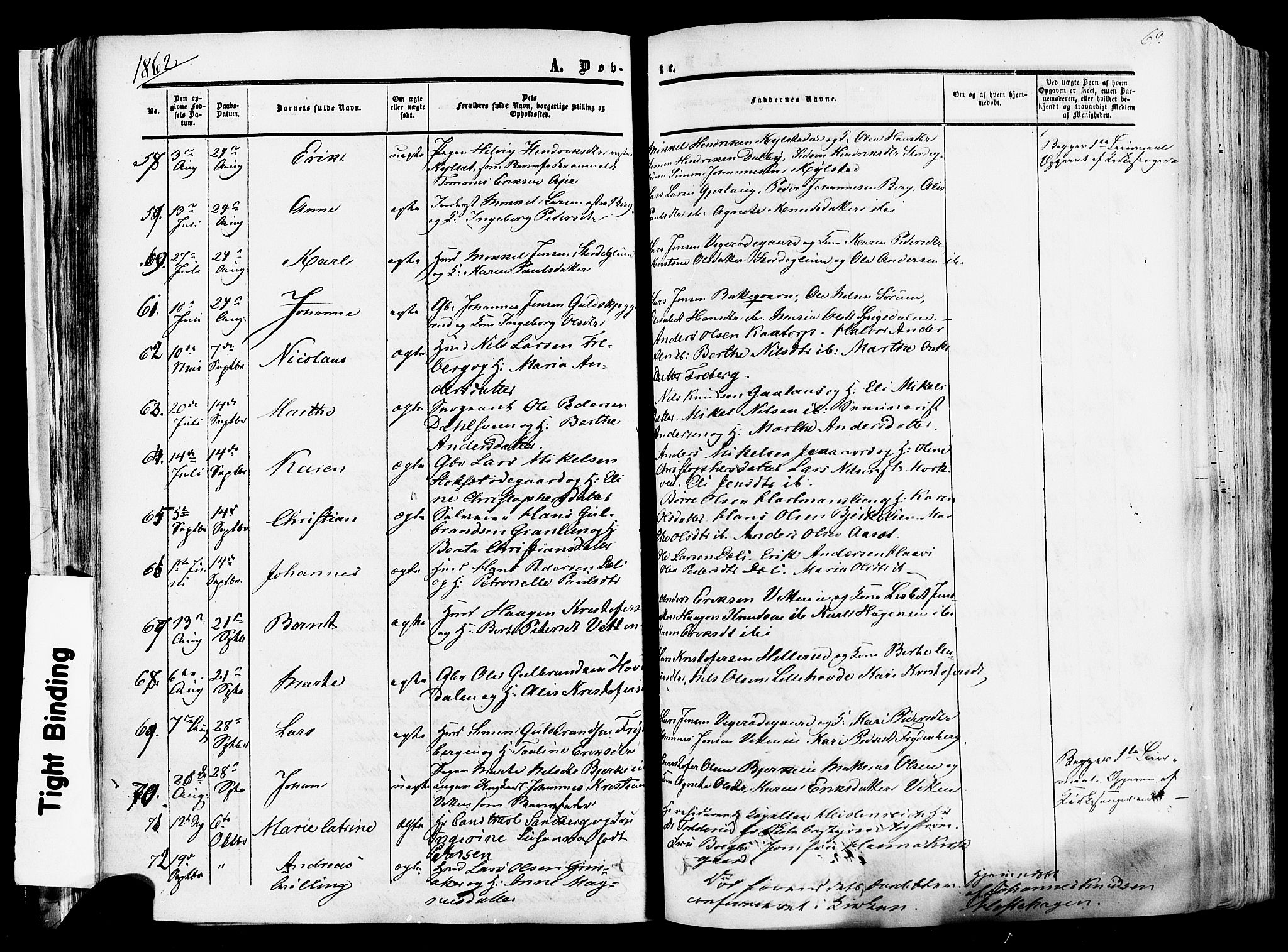 Vang prestekontor, Hedmark, SAH/PREST-008/H/Ha/Haa/L0013: Parish register (official) no. 13, 1855-1879, p. 69