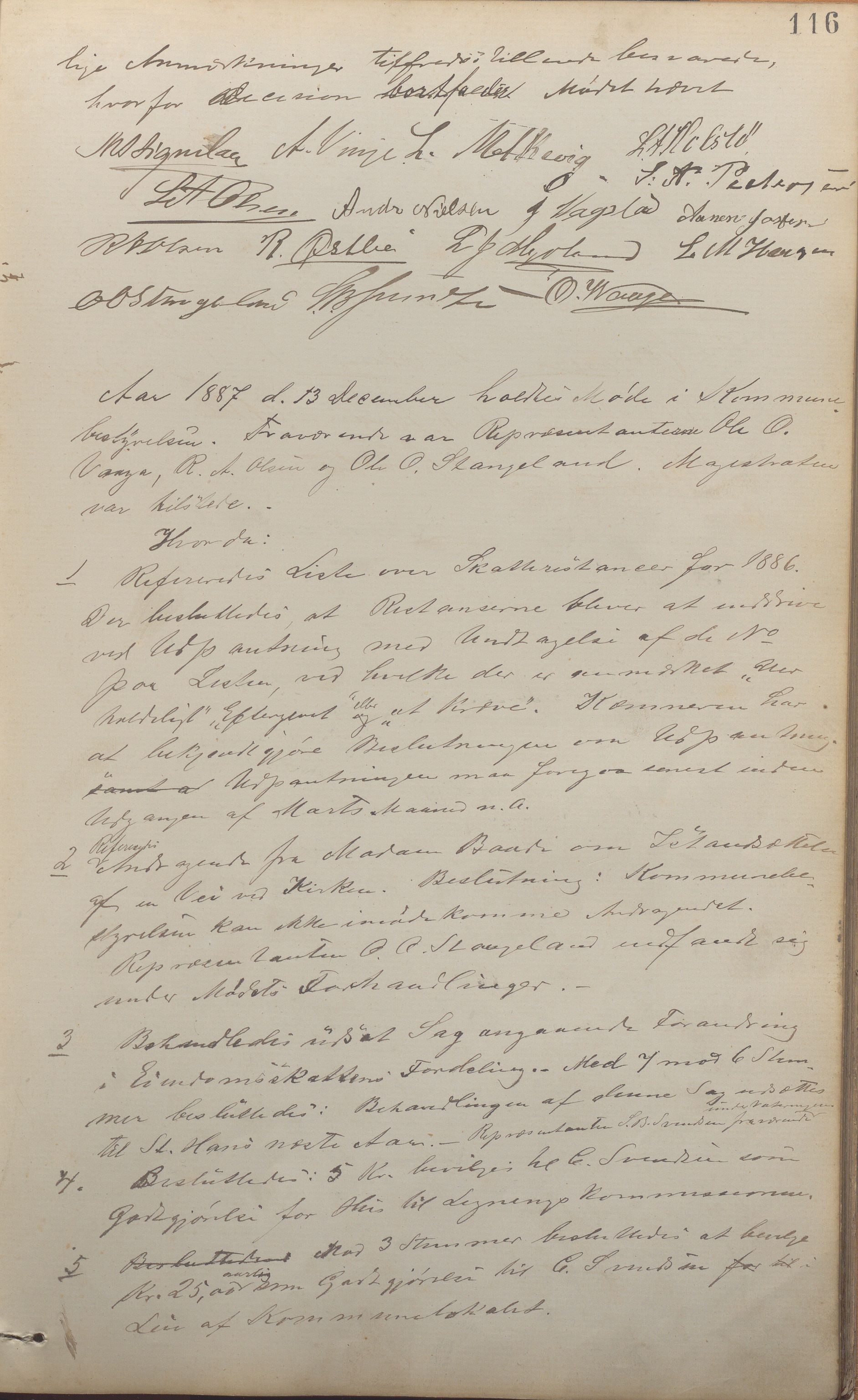 Kopervik Kommune - Formannskapet og Bystyret, IKAR/K-102468/A/Aa/L0002: Møtebok, 1874-1894, p. 116a