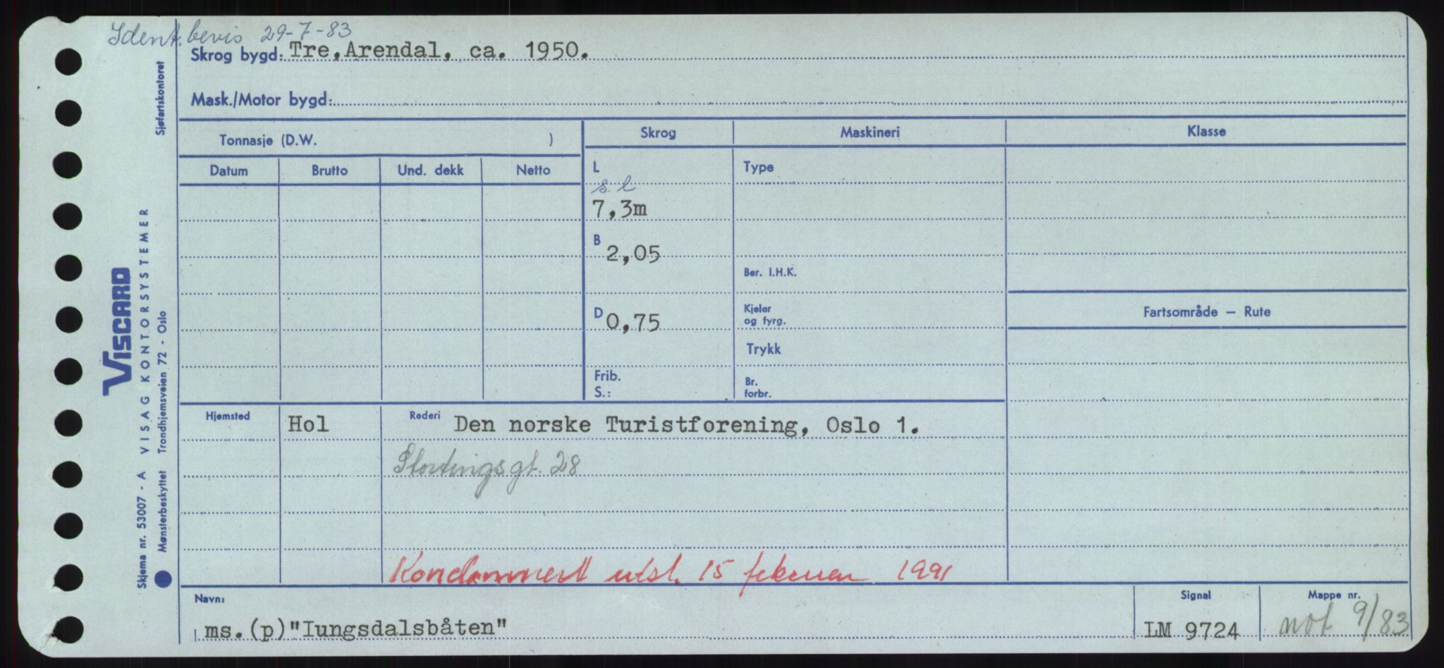 Sjøfartsdirektoratet med forløpere, Skipsmålingen, AV/RA-S-1627/H/Hd/L0018: Fartøy, I, p. 319