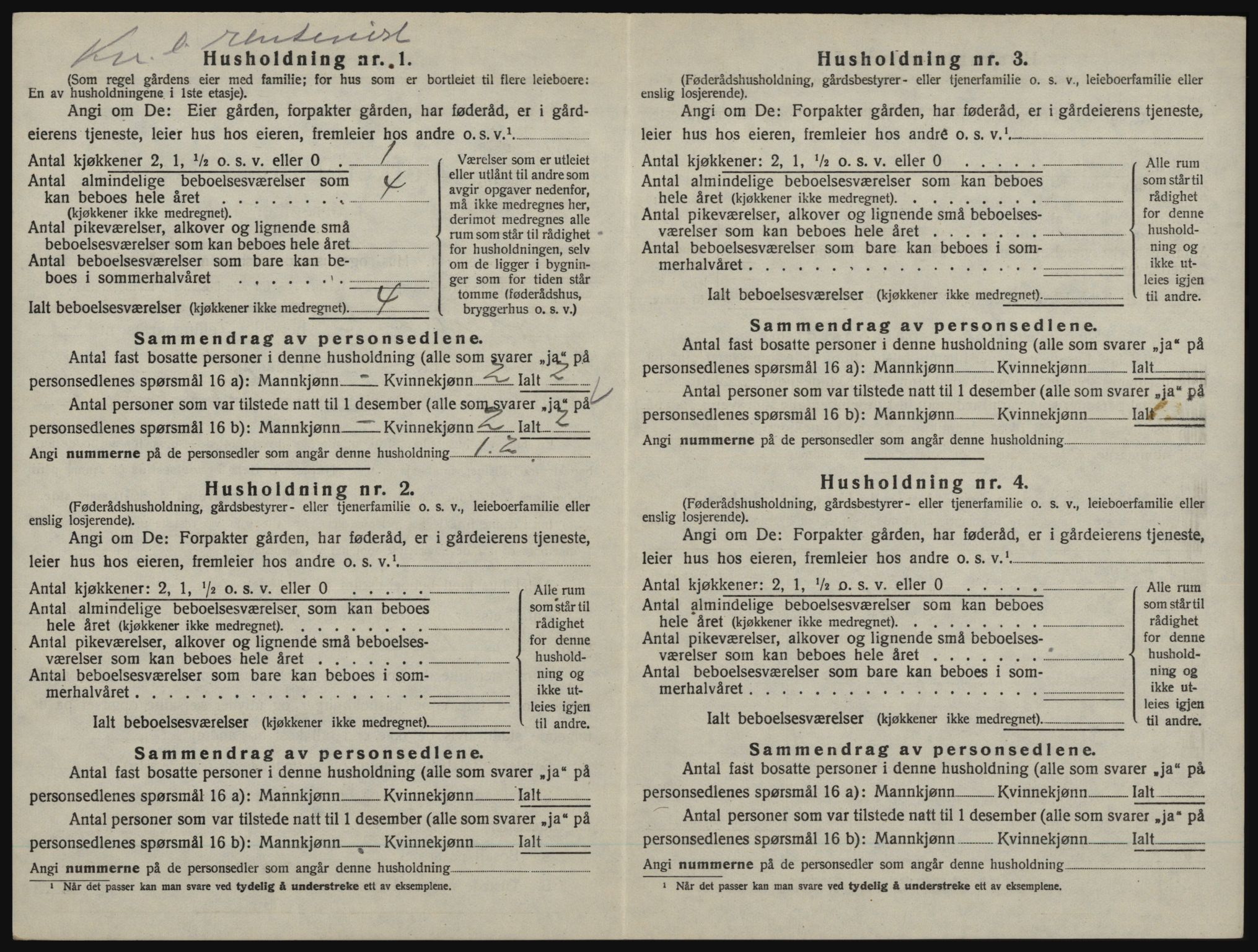 SAO, 1920 census for Aremark, 1920, p. 466