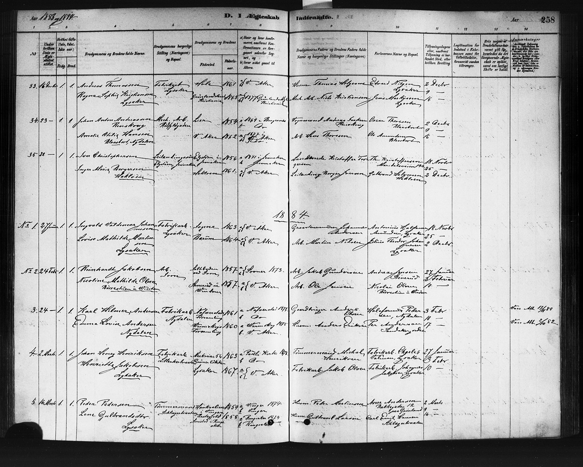 Vestre Aker prestekontor Kirkebøker, SAO/A-10025/F/Fa/L0008: Parish register (official) no. 8, 1878-1903, p. 258
