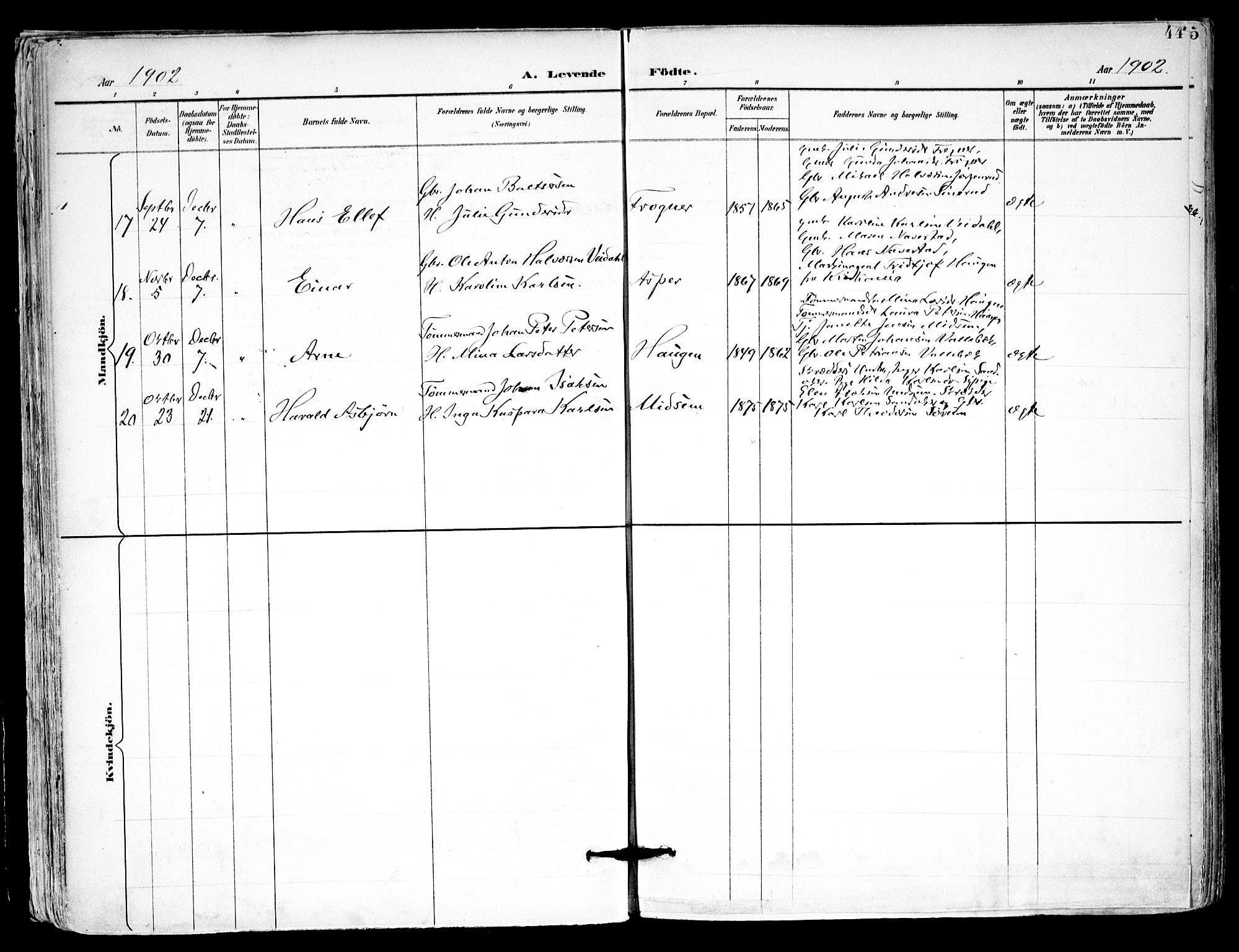 Kråkstad prestekontor Kirkebøker, AV/SAO-A-10125a/F/Fa/L0010: Parish register (official) no. I 10, 1893-1931, p. 44