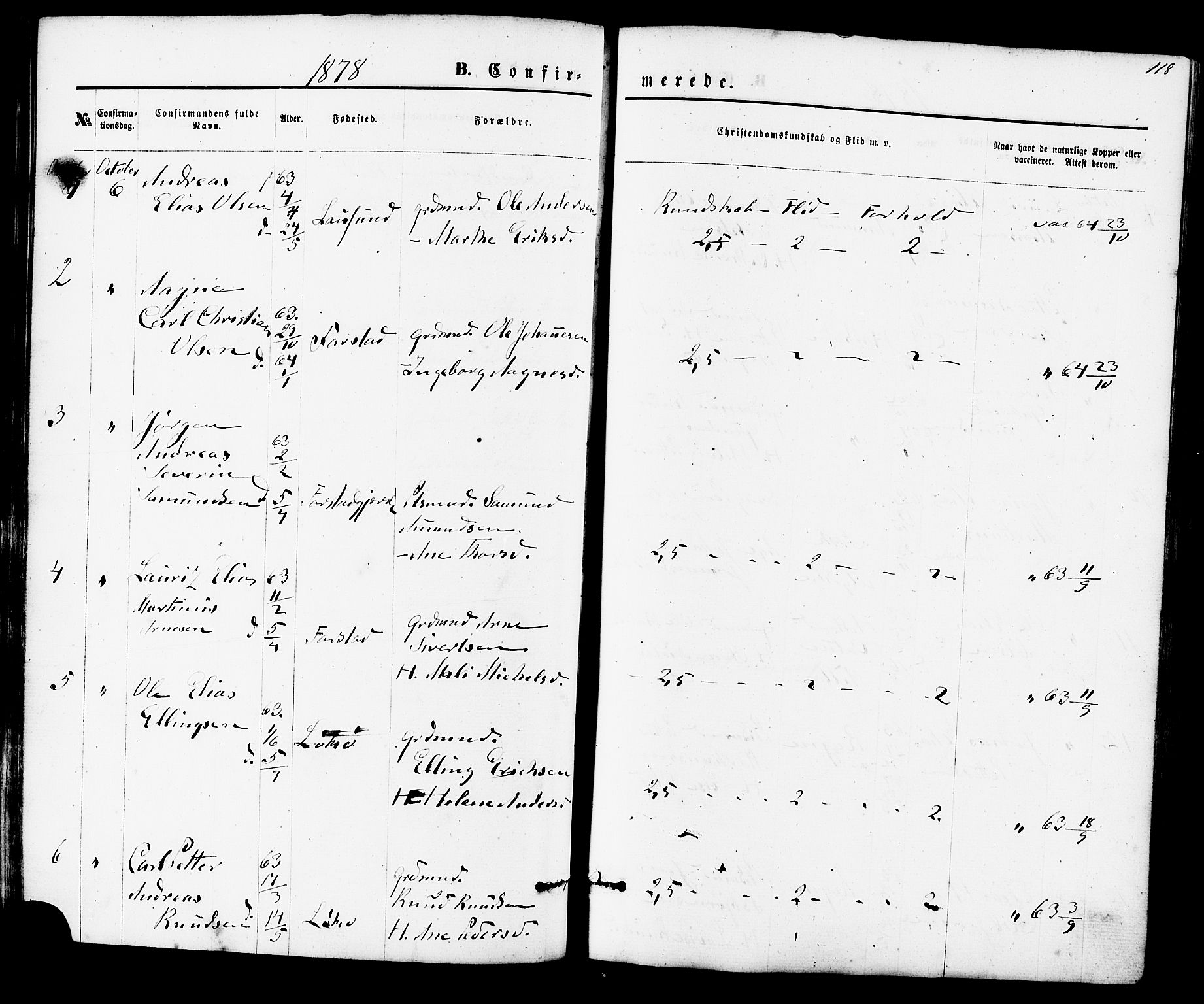 Ministerialprotokoller, klokkerbøker og fødselsregistre - Møre og Romsdal, AV/SAT-A-1454/536/L0500: Parish register (official) no. 536A09, 1876-1889, p. 118