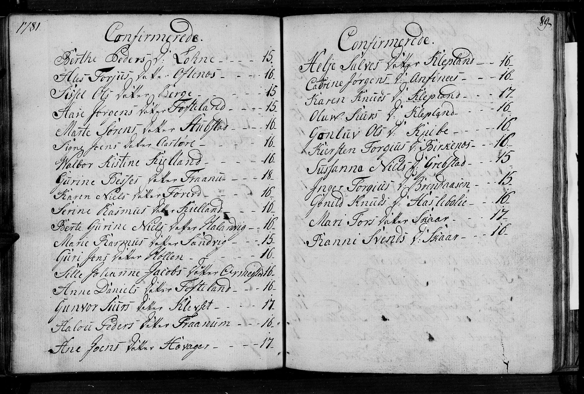 Søgne sokneprestkontor, SAK/1111-0037/F/Fa/Fab/L0004: Parish register (official) no. A 4, 1770-1822, p. 88-89