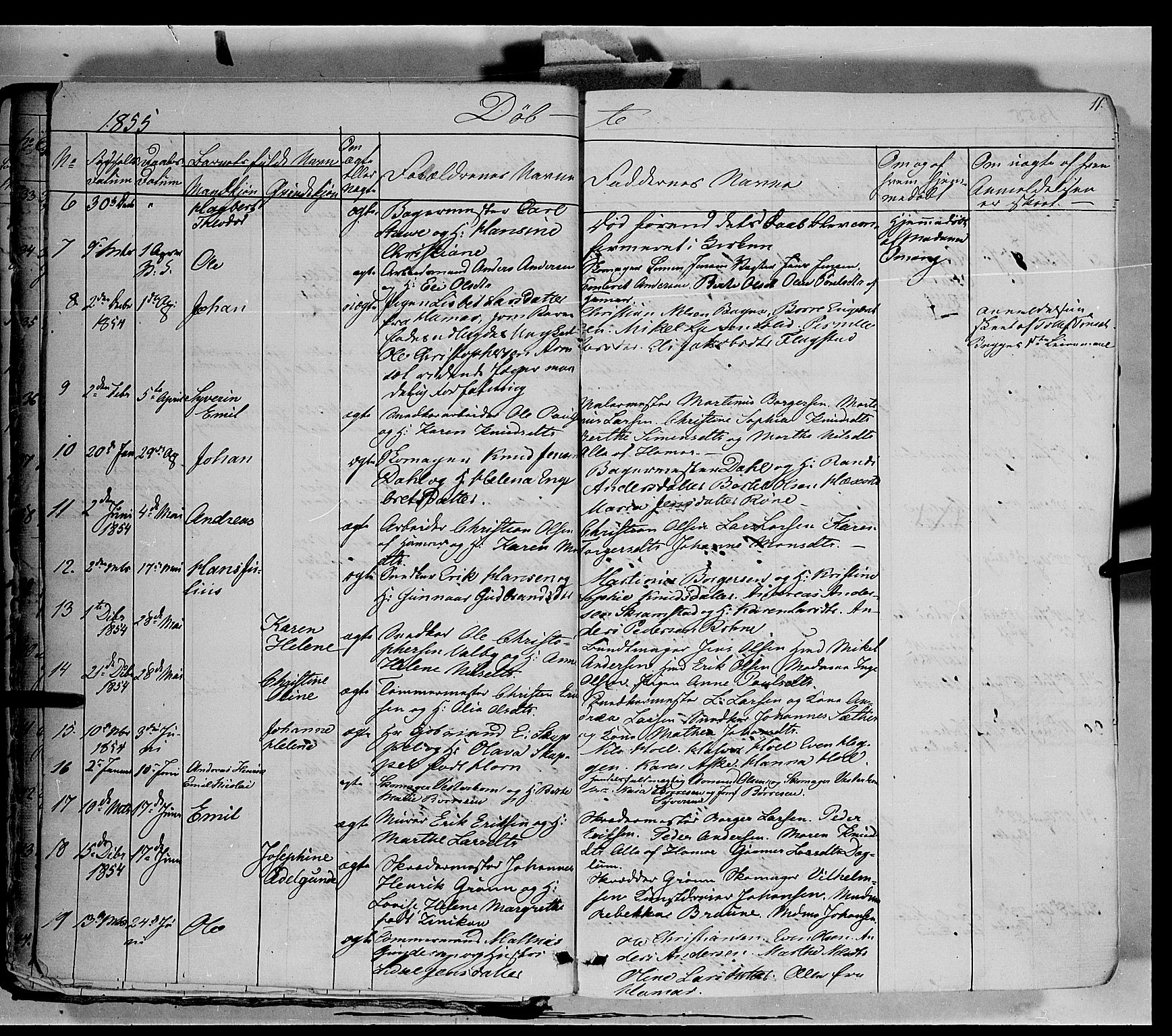 Vang prestekontor, Hedmark, SAH/PREST-008/H/Ha/Haa/L0011: Parish register (official) no. 11, 1852-1877, p. 11