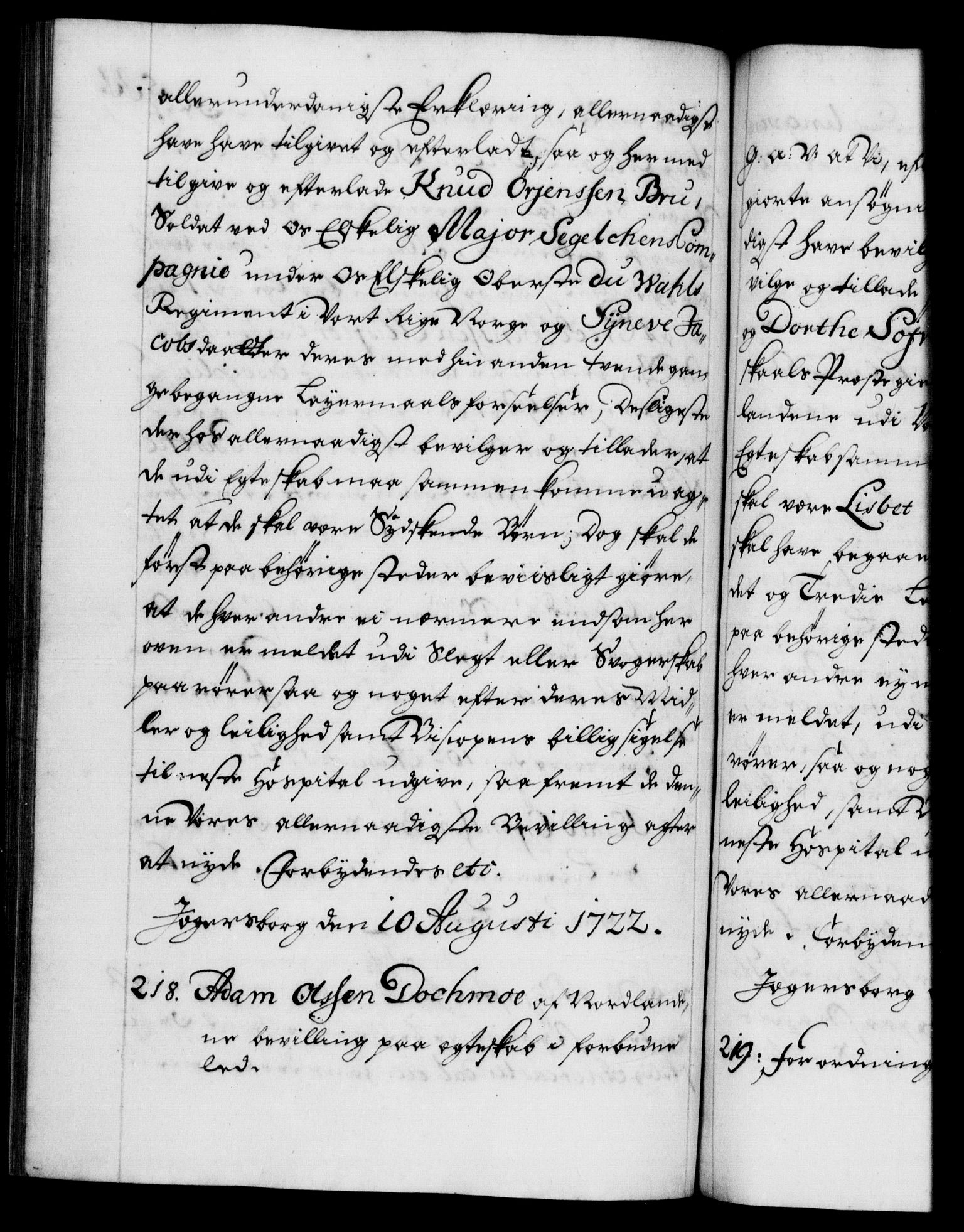 Danske Kanselli 1572-1799, RA/EA-3023/F/Fc/Fca/Fcaa/L0023: Norske registre, 1720-1722, p. 588b