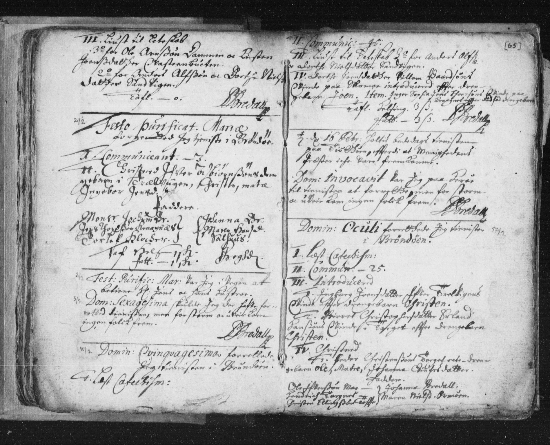 Ministerialprotokoller, klokkerbøker og fødselsregistre - Nordland, SAT/A-1459/813/L0192: Parish register (official) no. 813A02, 1677-1718, p. 65