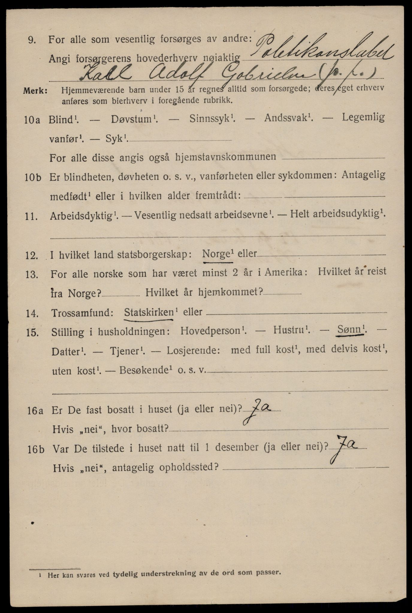 SAST, 1920 census for Stavanger, 1920, p. 51545