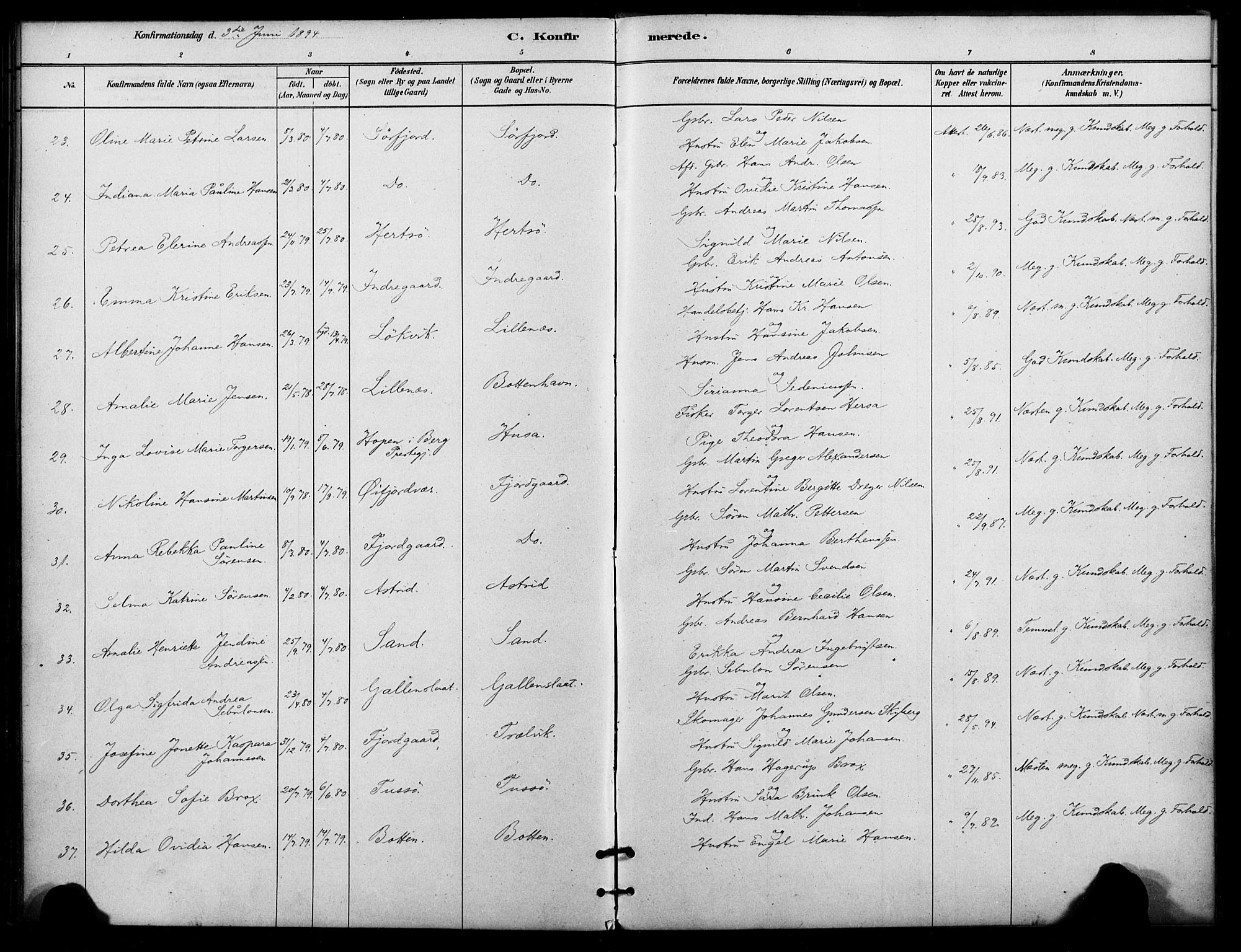 Lenvik sokneprestembete, AV/SATØ-S-1310/H/Ha/Haa/L0012kirke: Parish register (official) no. 12, 1880-1895
