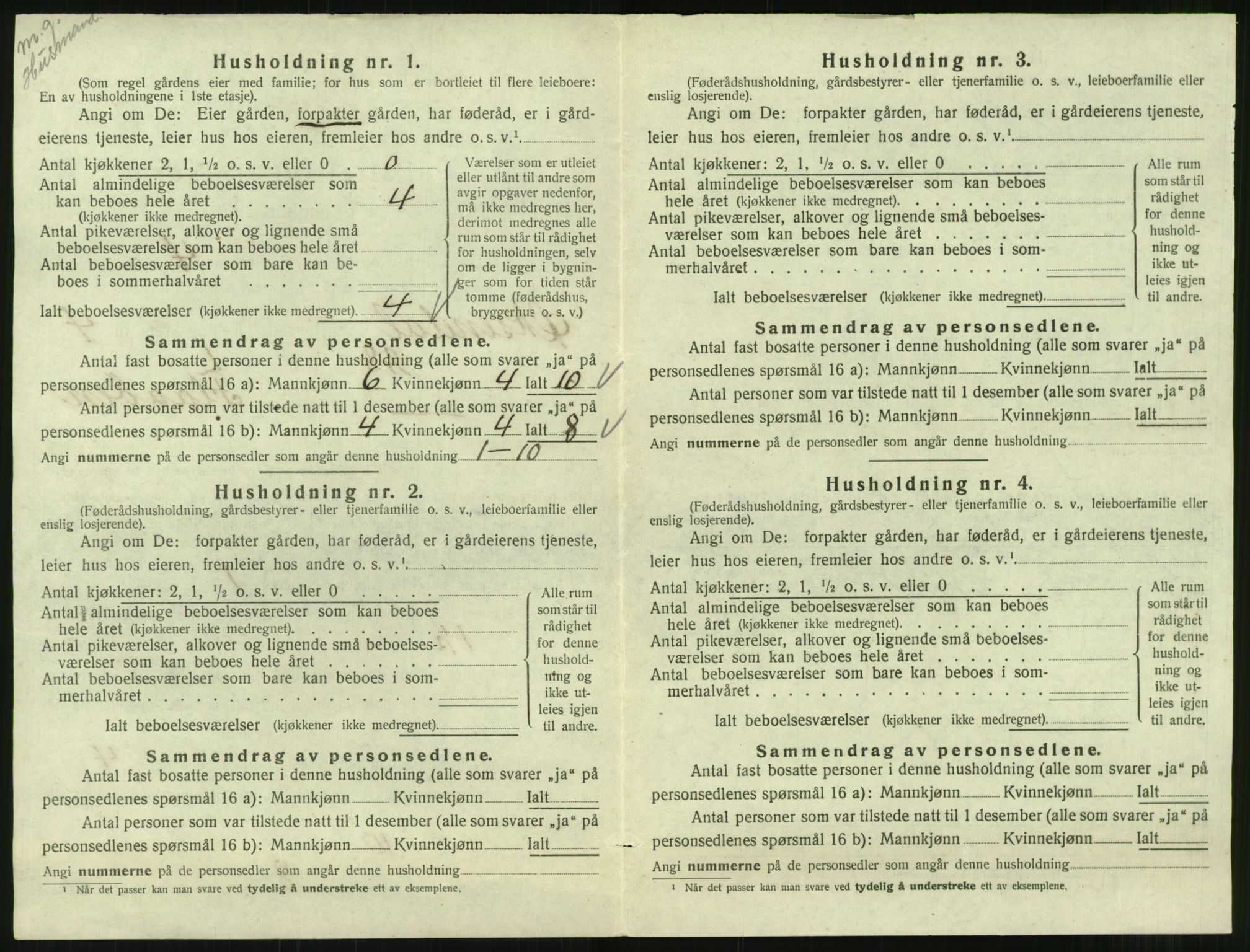 SAT, 1920 census for Øksendal, 1920, p. 236