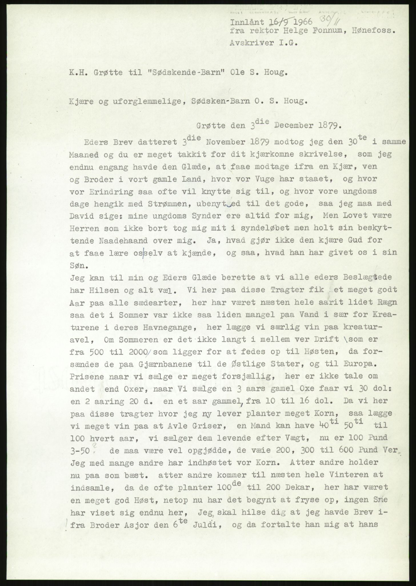 Samlinger til kildeutgivelse, Amerikabrevene, AV/RA-EA-4057/F/L0019: Innlån fra Buskerud: Fonnem - Kristoffersen, 1838-1914, p. 509