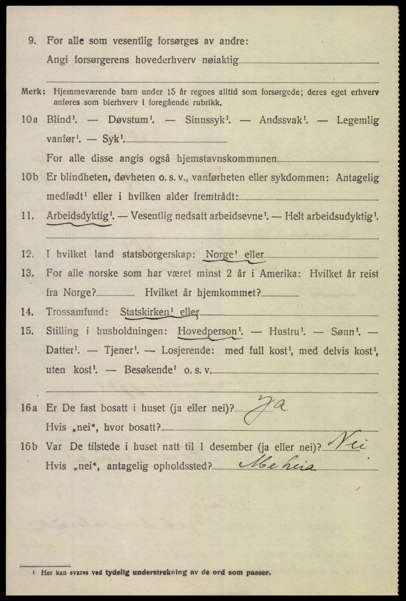 SAK, 1920 census for Gjerstad, 1920, p. 4610