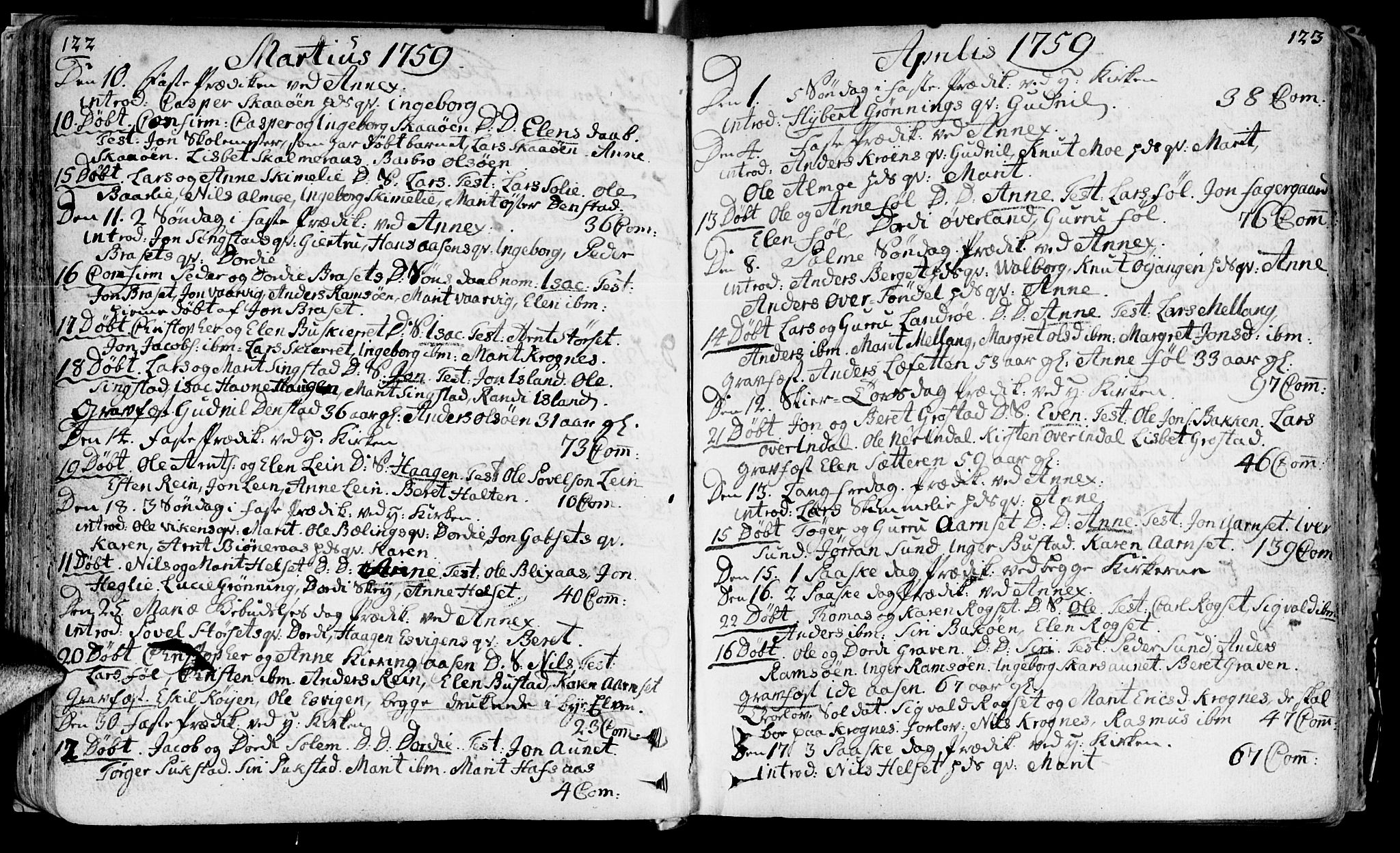 Ministerialprotokoller, klokkerbøker og fødselsregistre - Sør-Trøndelag, SAT/A-1456/646/L0605: Parish register (official) no. 646A03, 1751-1790, p. 122-123