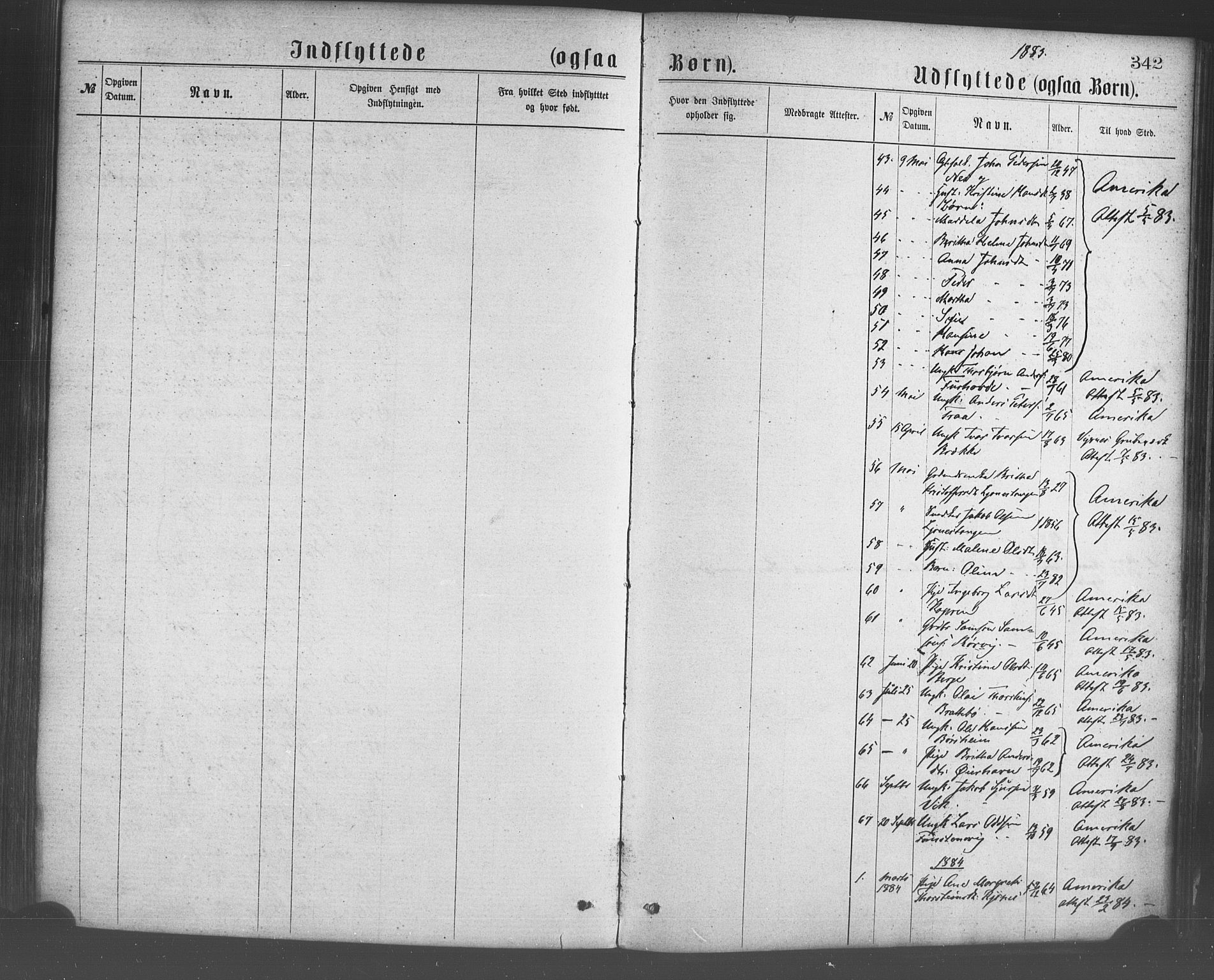 Strandebarm sokneprestembete, AV/SAB-A-78401/H/Haa: Parish register (official) no. A 9, 1872-1886, p. 342