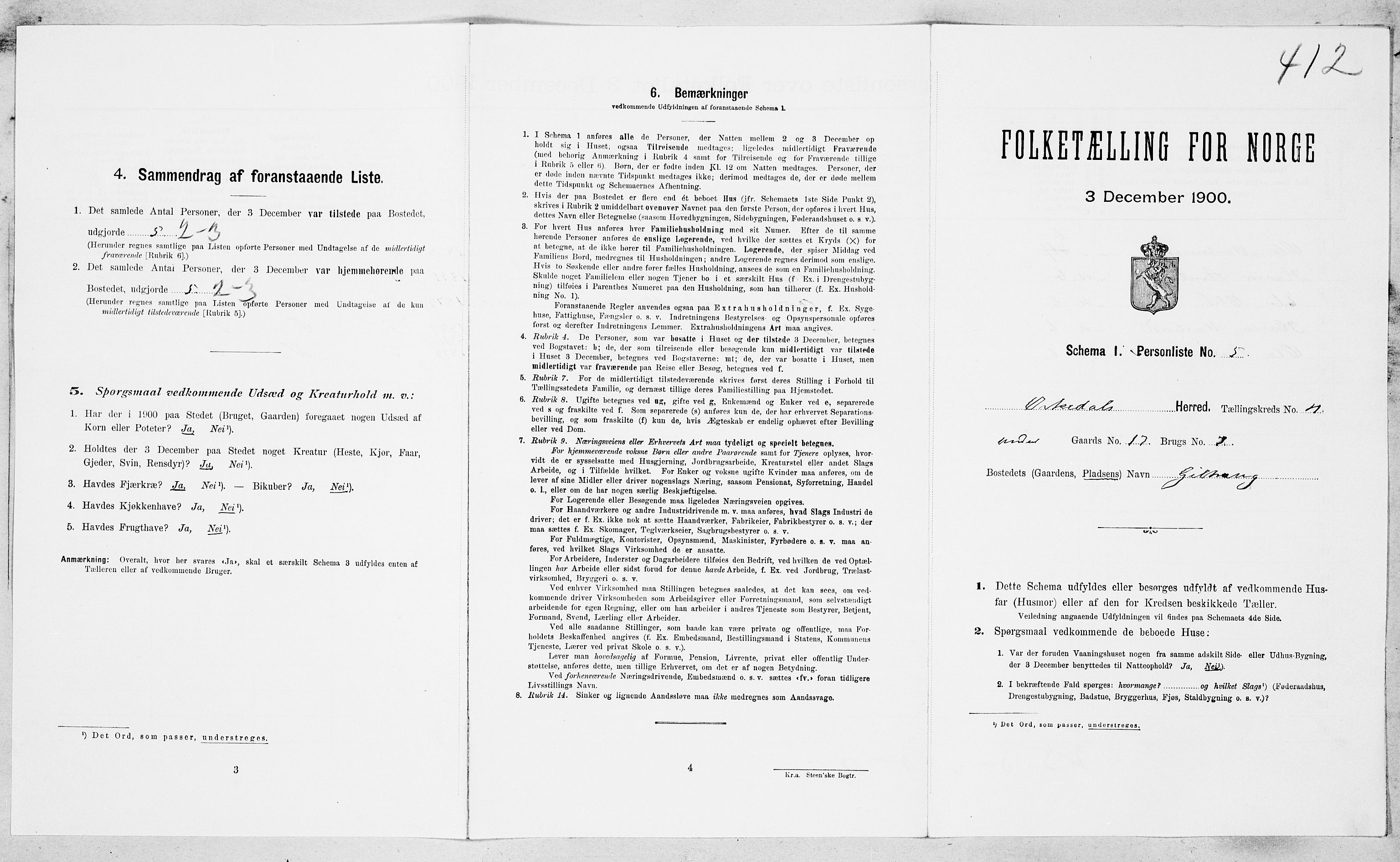 SAT, 1900 census for Orkdal, 1900, p. 655