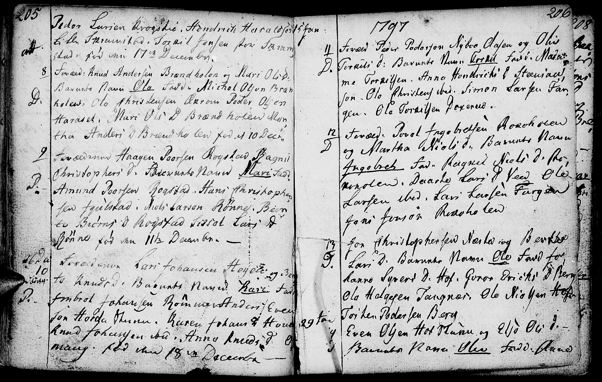 Løten prestekontor, SAH/PREST-022/K/Ka/L0003: Parish register (official) no. 3, 1773-1800, p. 205-206