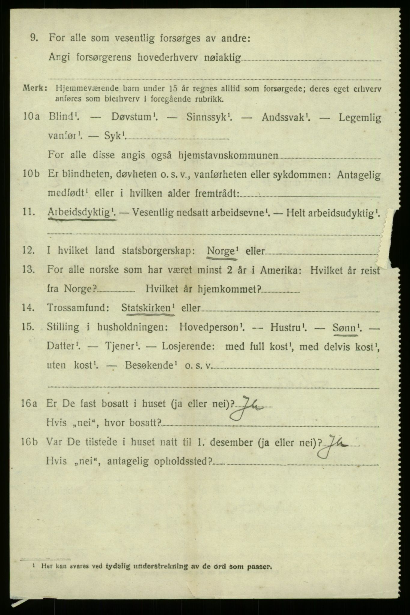 SAB, 1920 census for Sogndal, 1920, p. 4896