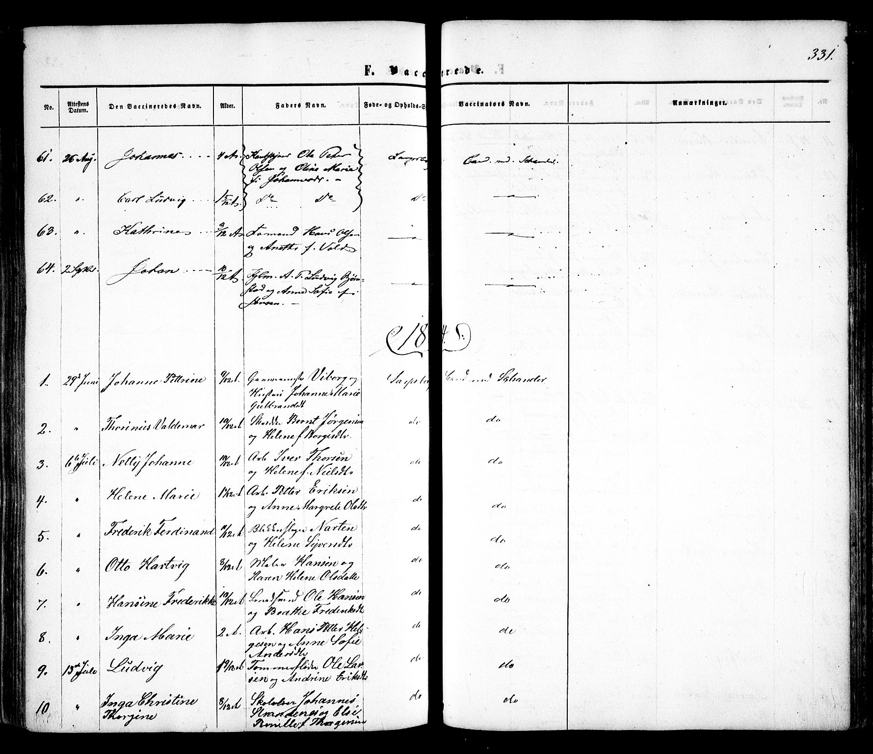 Sarpsborg prestekontor Kirkebøker, SAO/A-2006/F/Fa/L0001: Parish register (official) no. 1, 1859-1868, p. 331