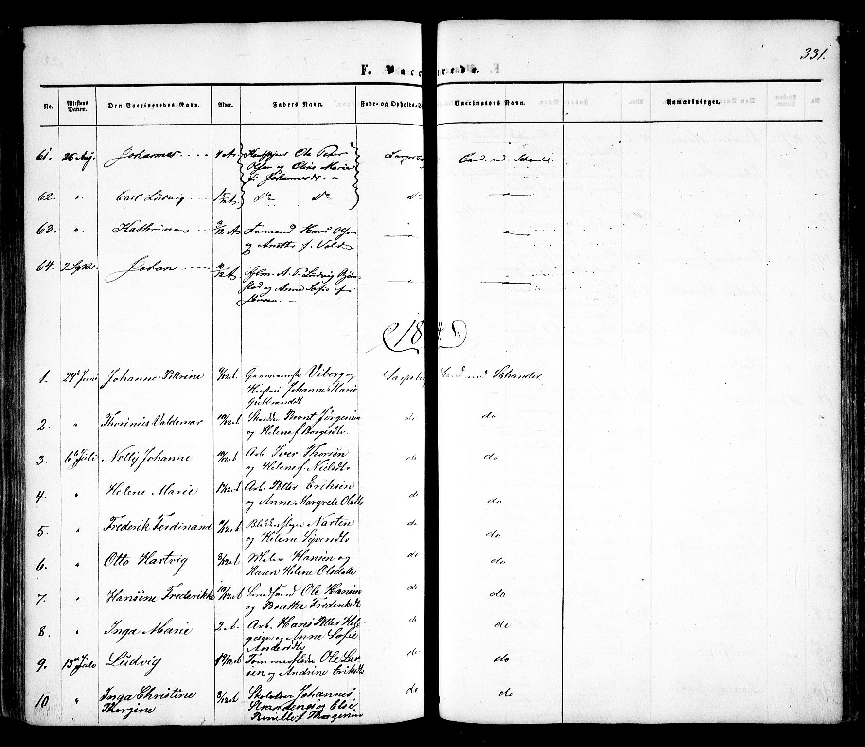 Sarpsborg prestekontor Kirkebøker, AV/SAO-A-2006/F/Fa/L0001: Parish register (official) no. 1, 1859-1868, p. 331