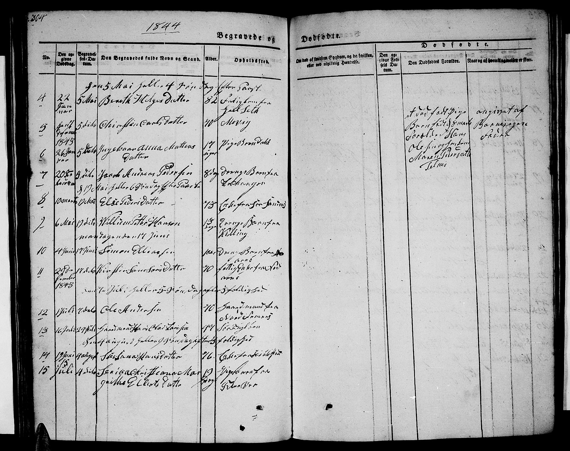 Ministerialprotokoller, klokkerbøker og fødselsregistre - Nordland, SAT/A-1459/805/L0106: Parish register (copy) no. 805C02, 1841-1861, p. 304