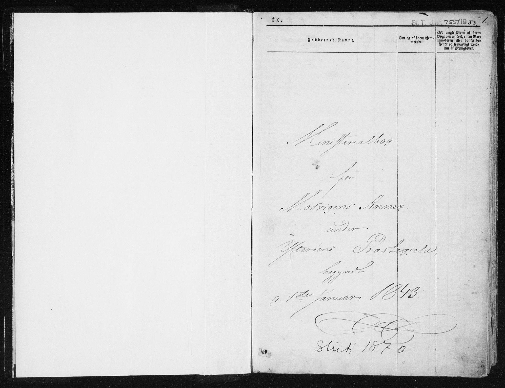 Ministerialprotokoller, klokkerbøker og fødselsregistre - Nord-Trøndelag, SAT/A-1458/733/L0323: Parish register (official) no. 733A02, 1843-1870, p. 1