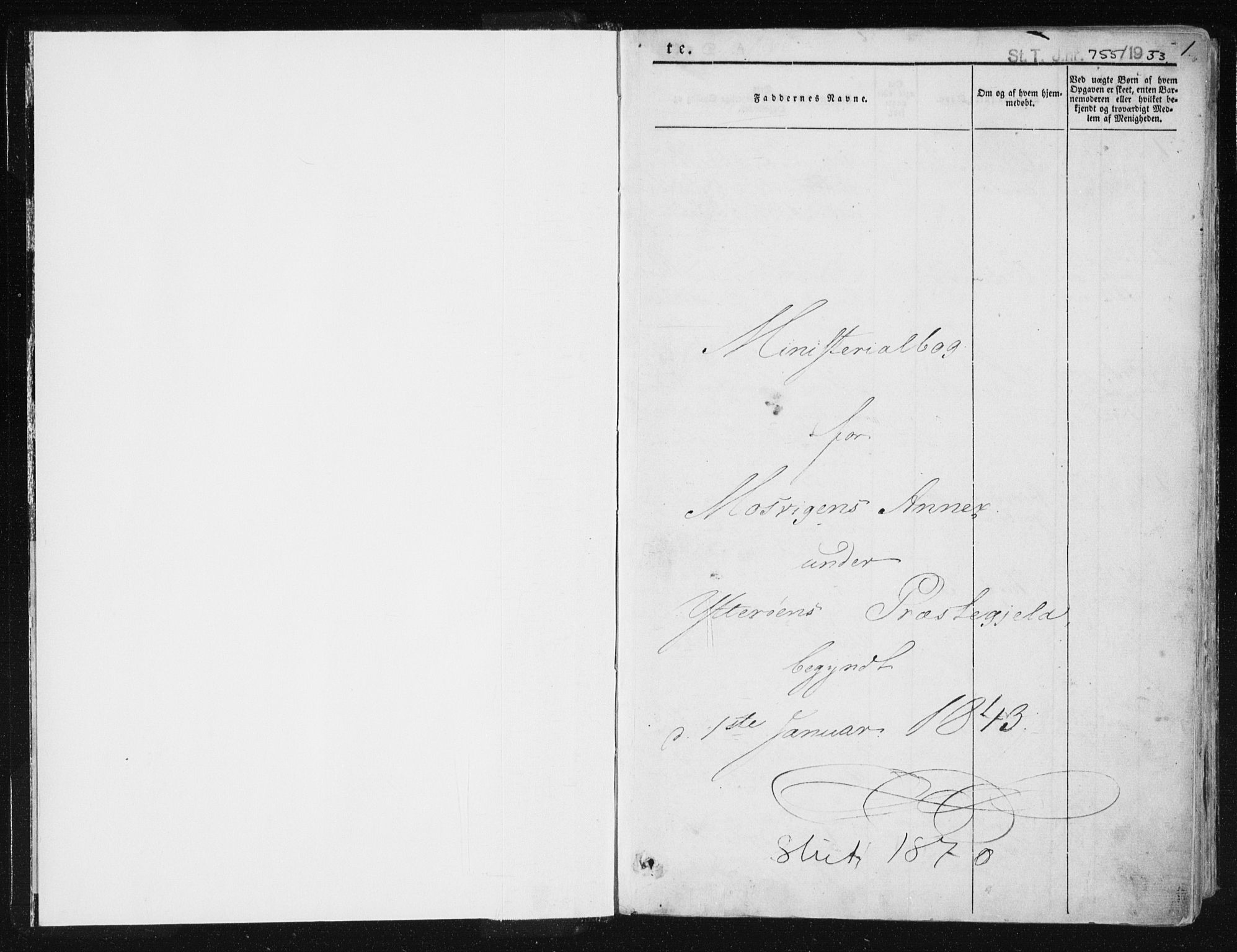 Ministerialprotokoller, klokkerbøker og fødselsregistre - Nord-Trøndelag, AV/SAT-A-1458/733/L0323: Parish register (official) no. 733A02, 1843-1870, p. 1