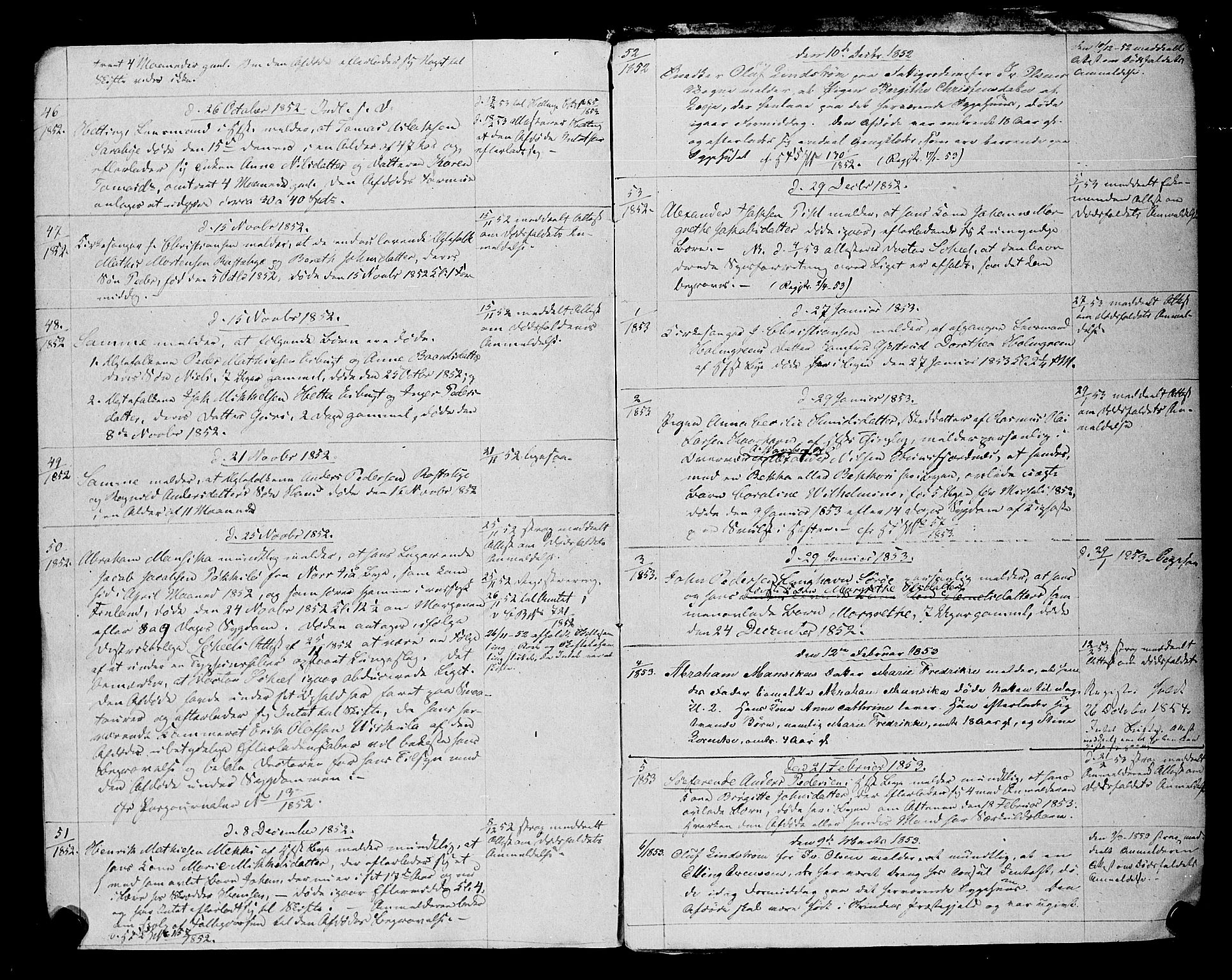 Byfogden i Hammerfest, AV/SATØ-S-0064/J/L0209: Dødsanmeldelsesprotokoll, 1852-1862