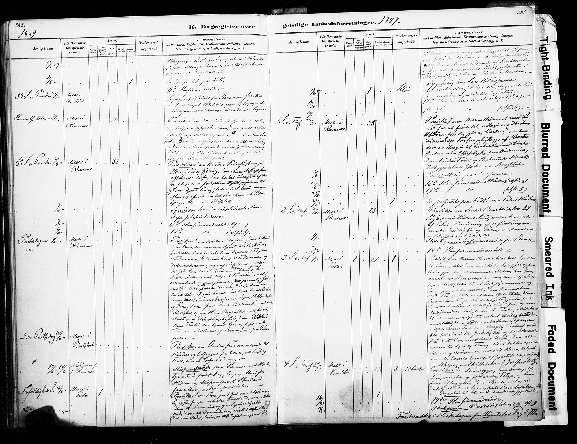 Ramnes kirkebøker, AV/SAKO-A-314/F/Fb/L0001: Parish register (official) no. II 1, 1878-1894, p. 280-281