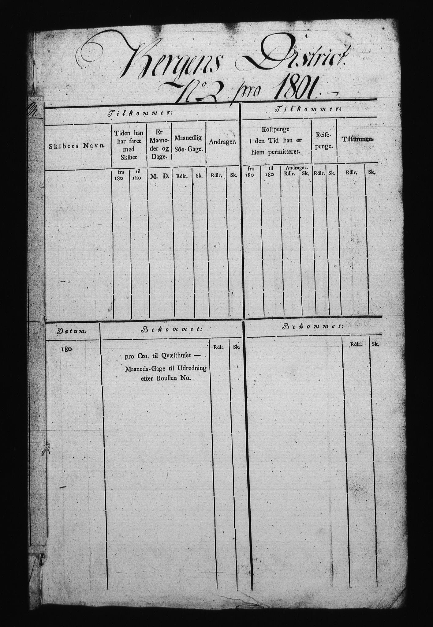 Sjøetaten, AV/RA-EA-3110/F/L0234: Bergen distrikt, bind 2, 1801