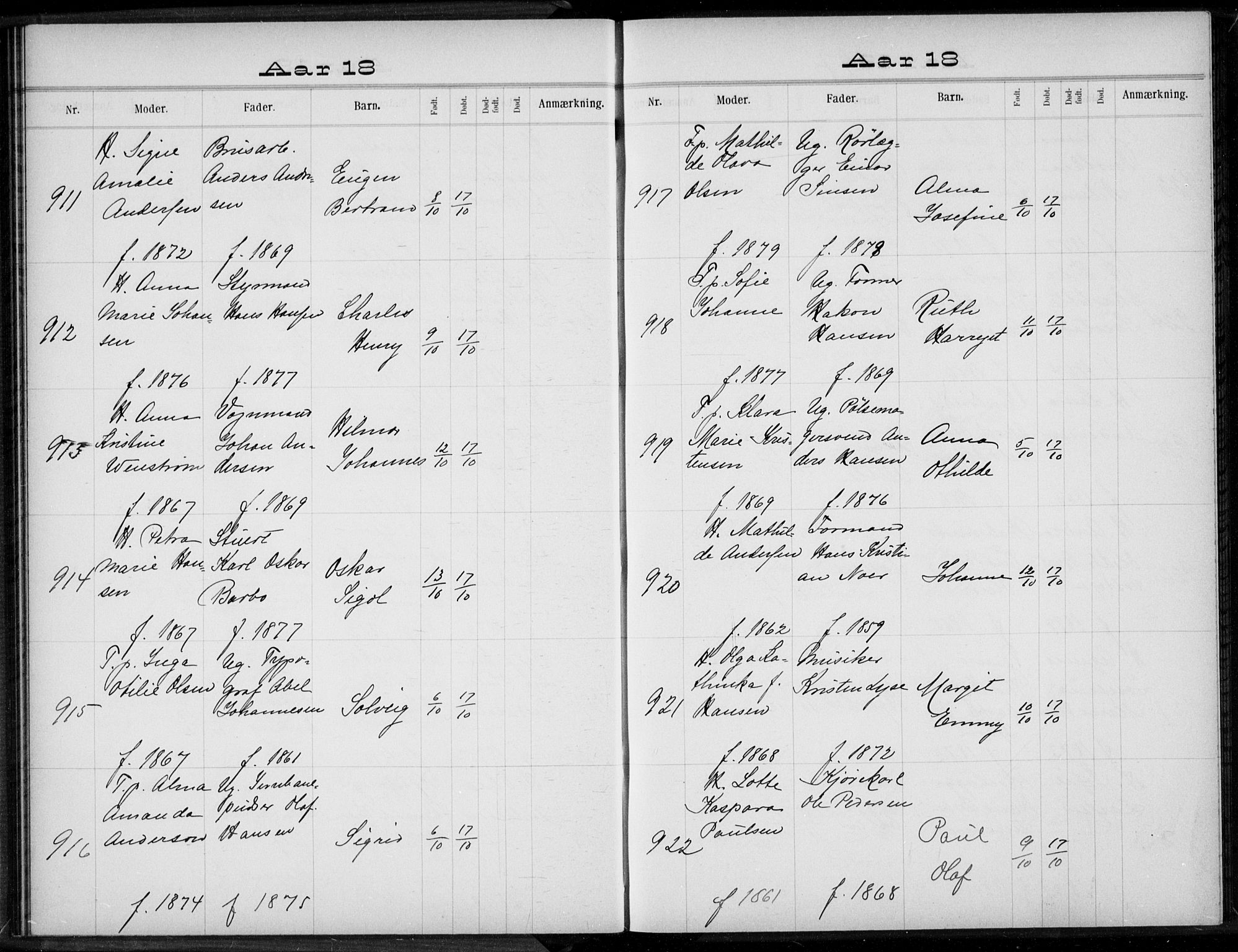 Rikshospitalet prestekontor Kirkebøker, AV/SAO-A-10309b/K/L0004/0003: Baptism register no. 4.3, 1897-1899