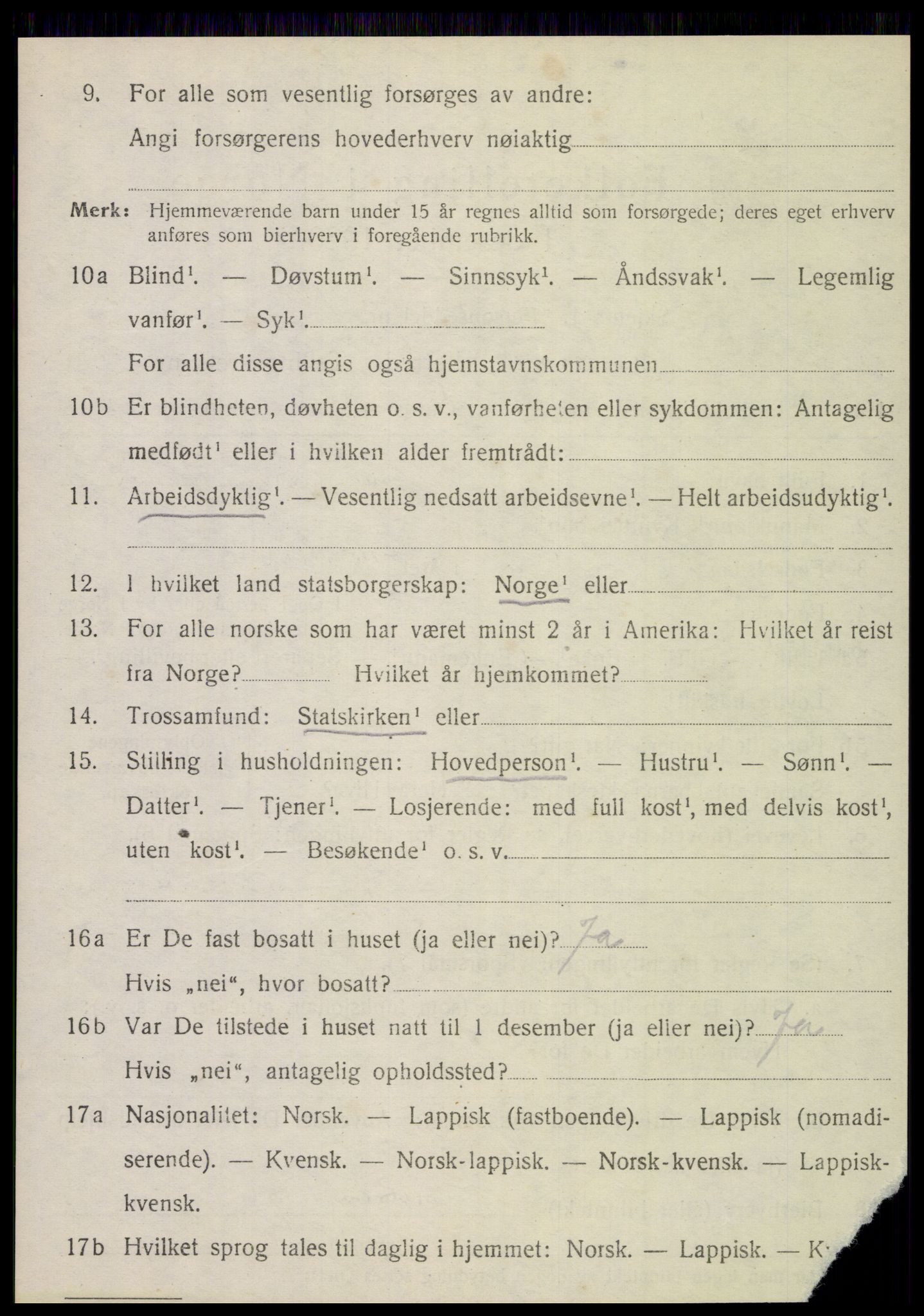 SAT, 1920 census for Hemnes, 1920, p. 5933