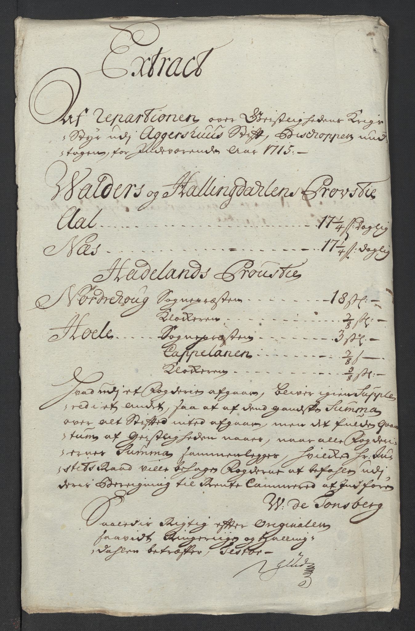 Rentekammeret inntil 1814, Reviderte regnskaper, Fogderegnskap, AV/RA-EA-4092/R23/L1473: Fogderegnskap Ringerike og Hallingdal, 1715, p. 159