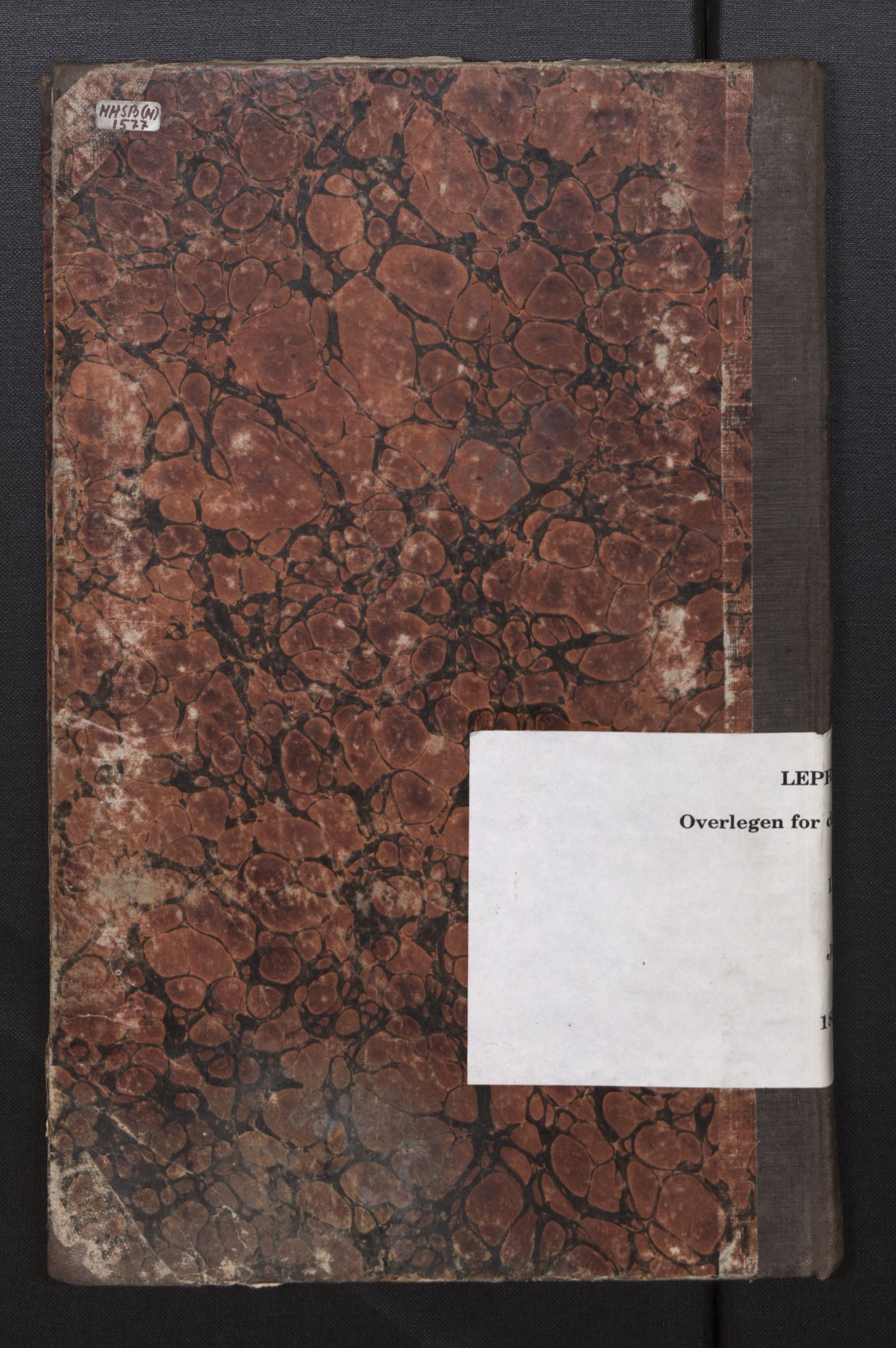 Lepraarkiver - Overlegen for den spedalske sykdom, AV/SAB-A-61001/B.c/L0001: Journal, 1854-1859