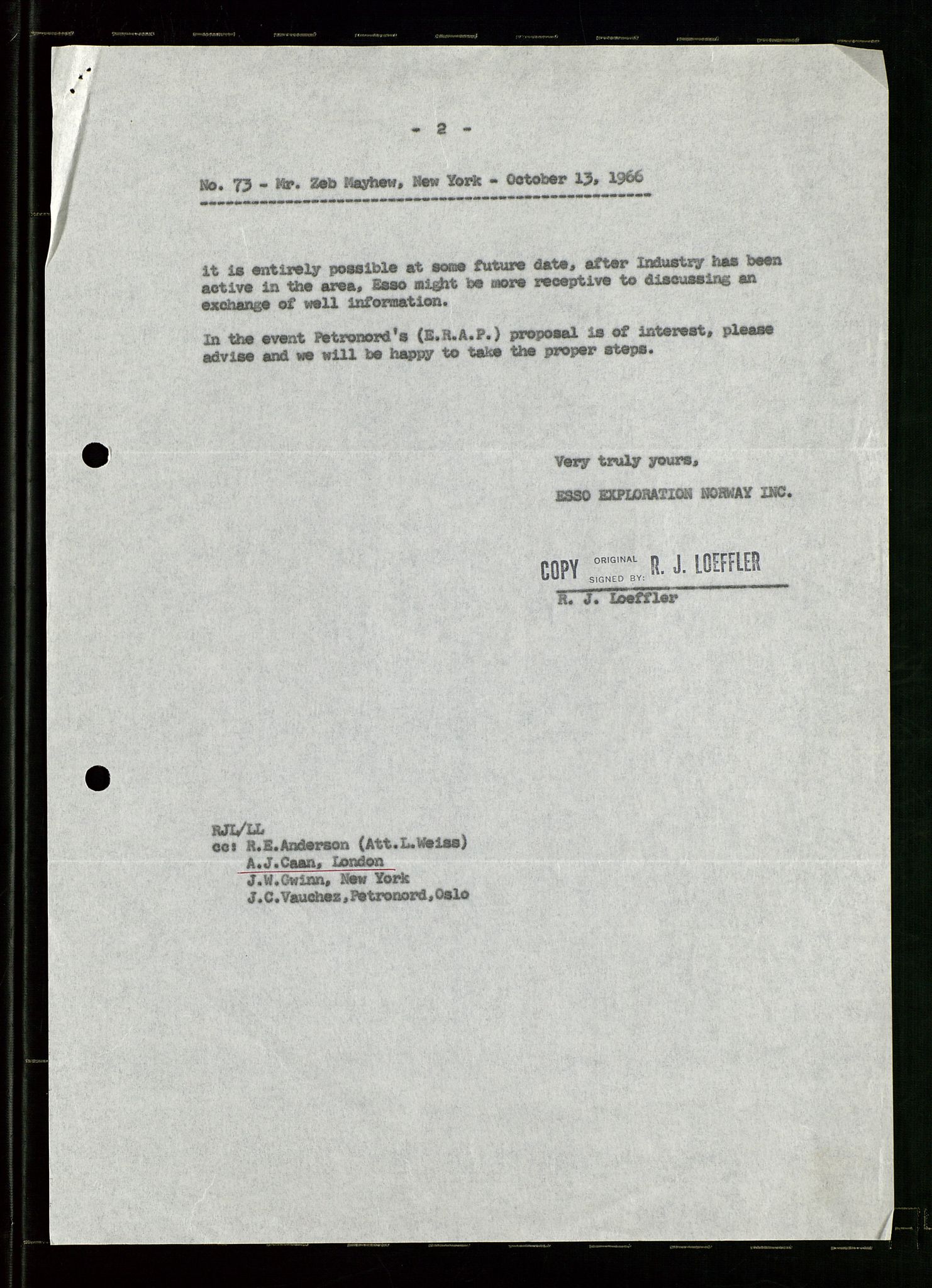 Pa 1512 - Esso Exploration and Production Norway Inc., AV/SAST-A-101917/E/Ea/L0021: Sak og korrespondanse, 1965-1974, p. 12