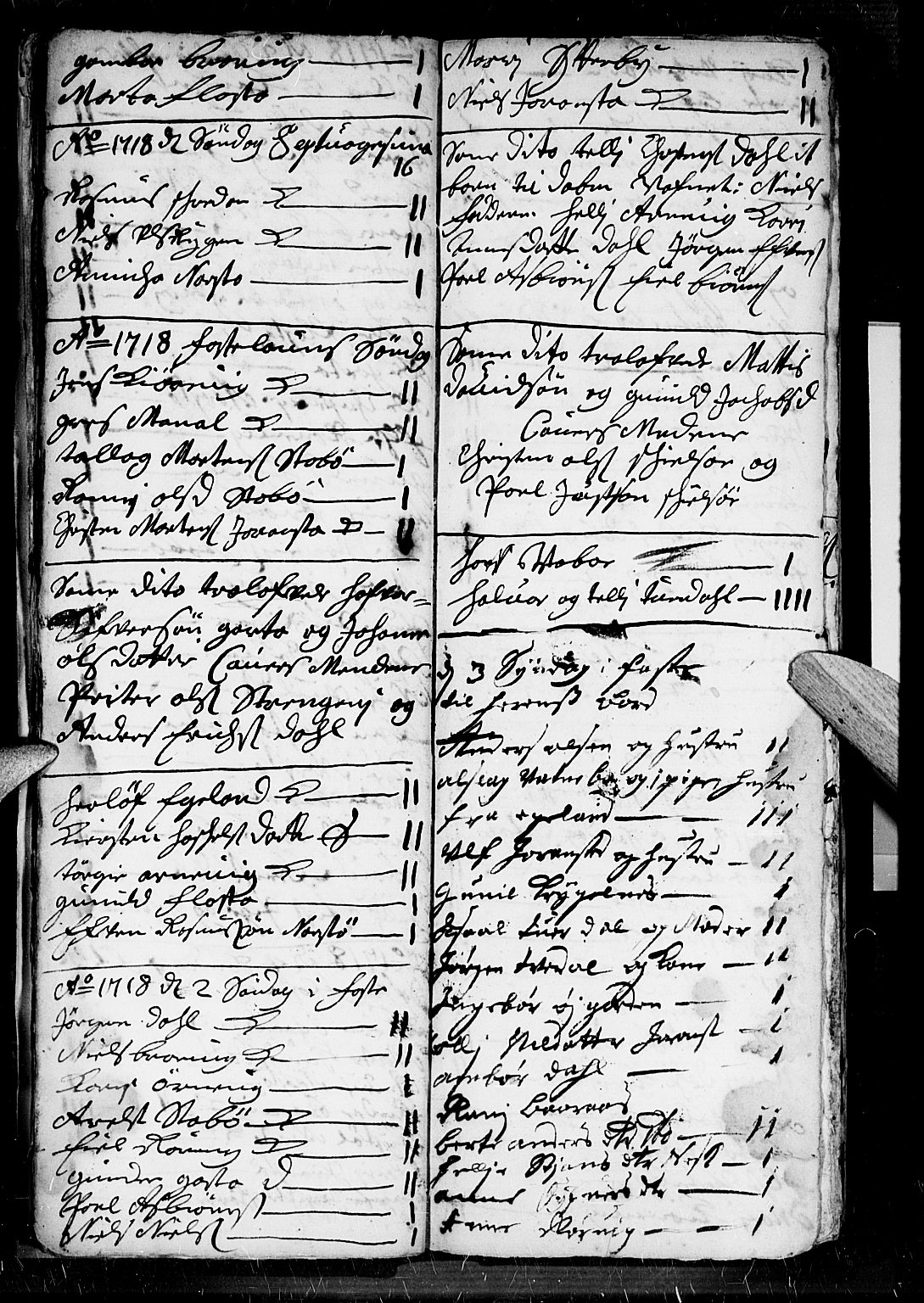 Dypvåg sokneprestkontor, AV/SAK-1111-0007/F/Fb/Fba/L0003: Parish register (copy) no. B 3, 1715-1738, p. 30