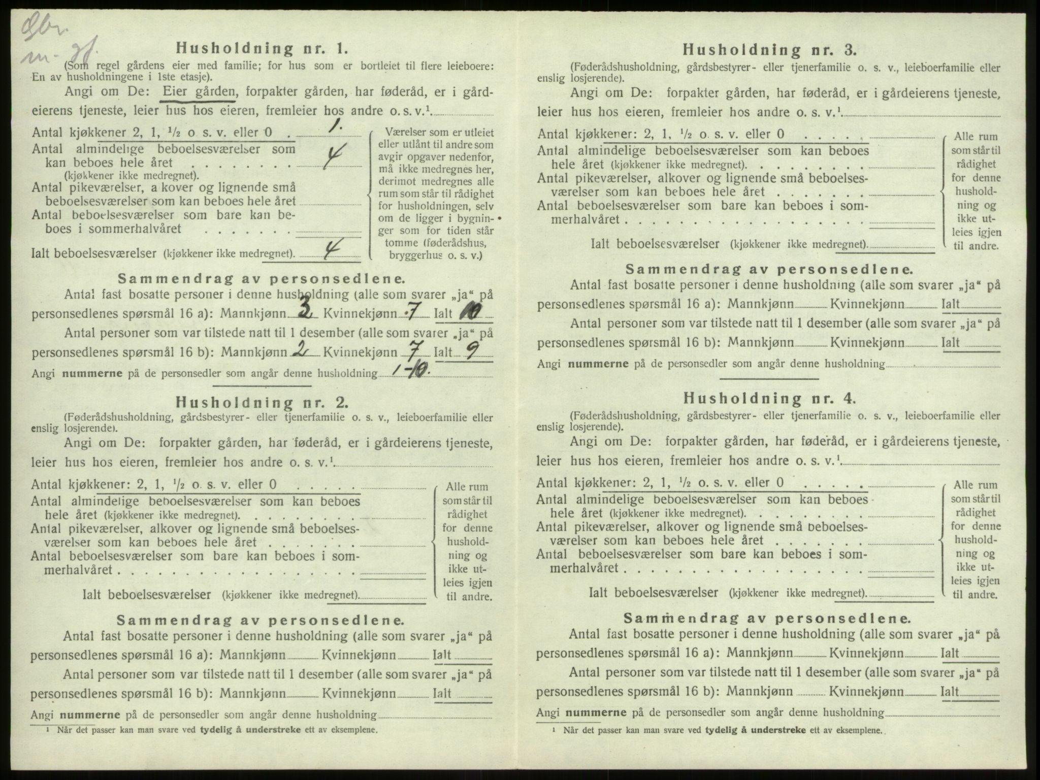 SAB, 1920 census for Stryn, 1920, p. 744