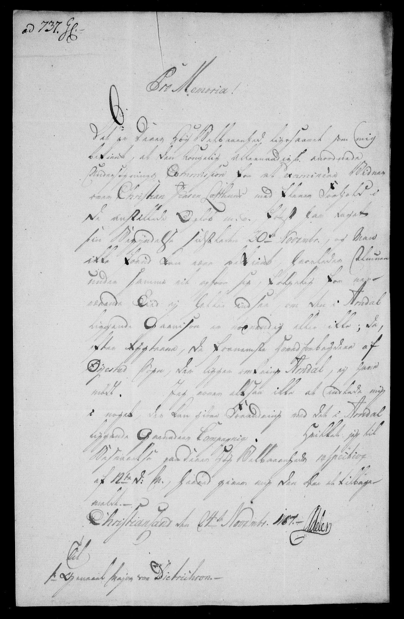 Danske Kanselli, Skapsaker, AV/RA-EA-4061/F/L0097: Skap 16, pakke 7 III, 1787, p. 249