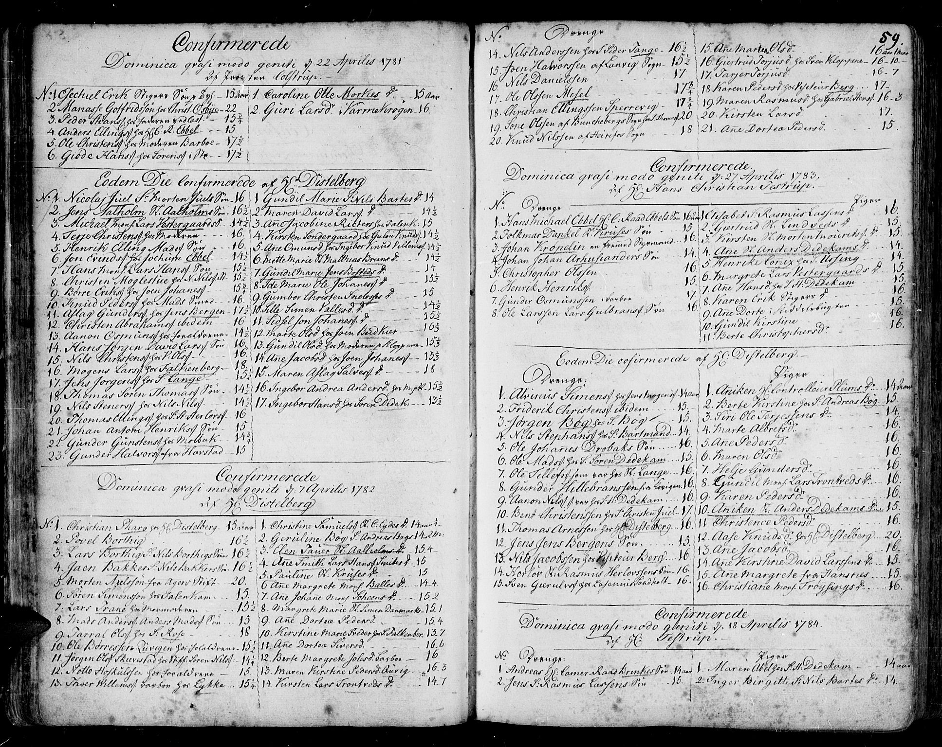 Arendal sokneprestkontor, Trefoldighet, SAK/1111-0040/F/Fa/L0001: Parish register (official) no. A 1, 1703-1815, p. 59